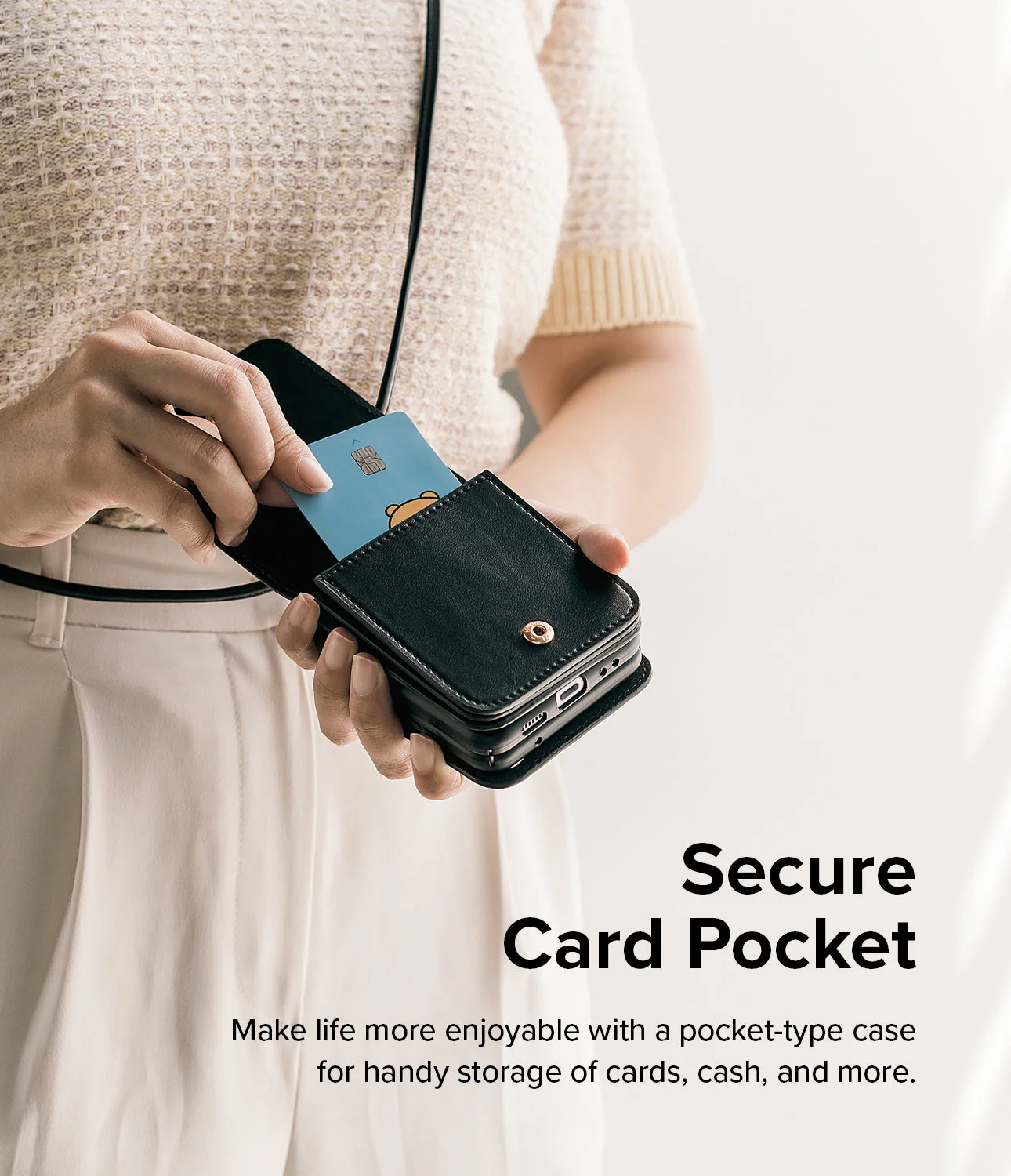 Galaxy Z Flip 4 Case | Folio Signature Card Pocket - Image 4