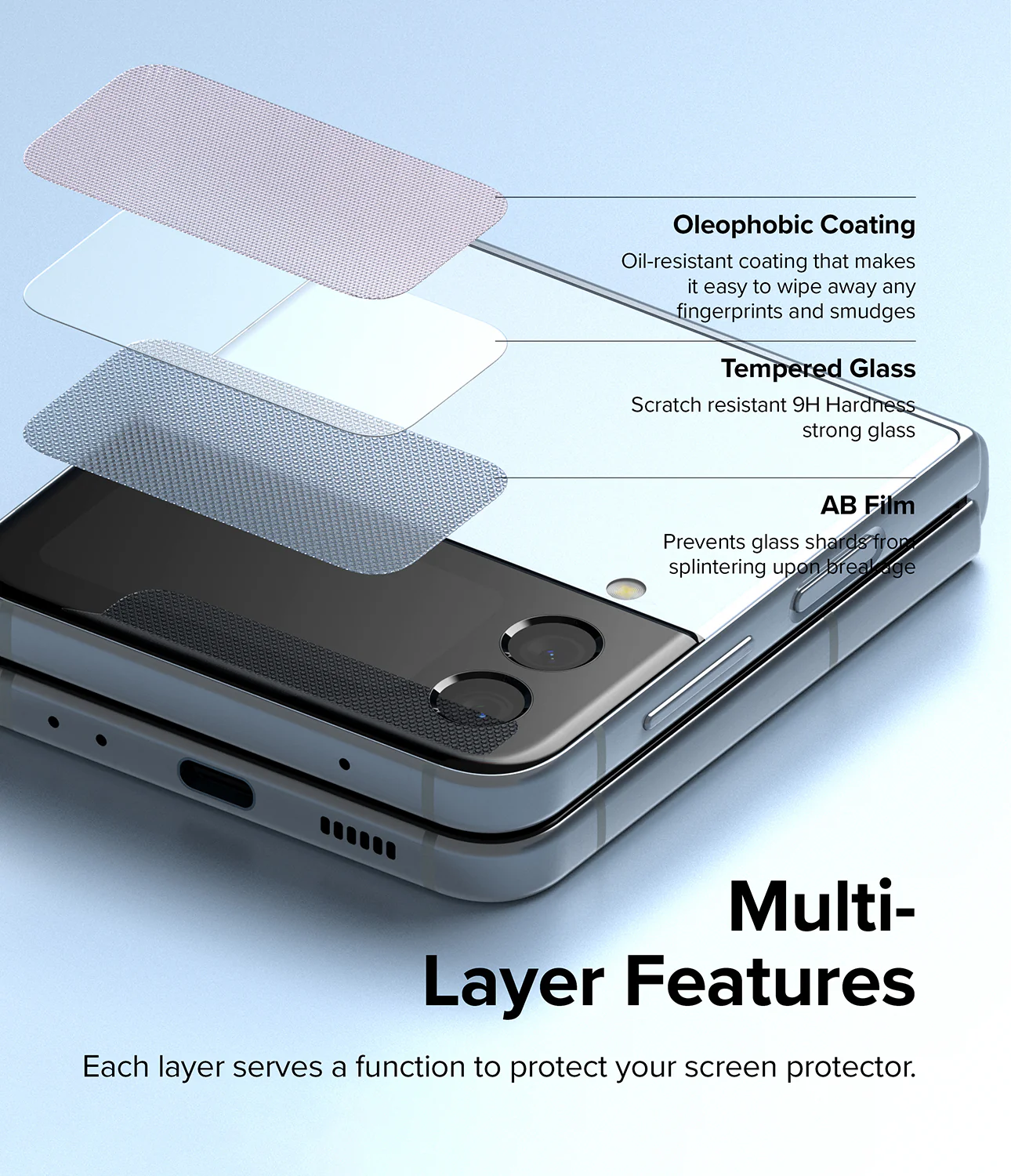 Galaxy Z Flip 4 Combo | Case + Screen Protector + Cover Display Glass - Image 13