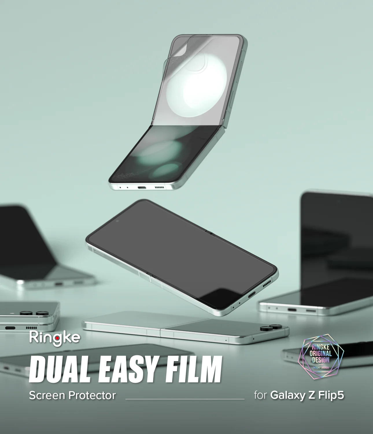 Galaxy Z Flip 5 Screen Protector | Dual Easy Film [2 Pack] - Image 2