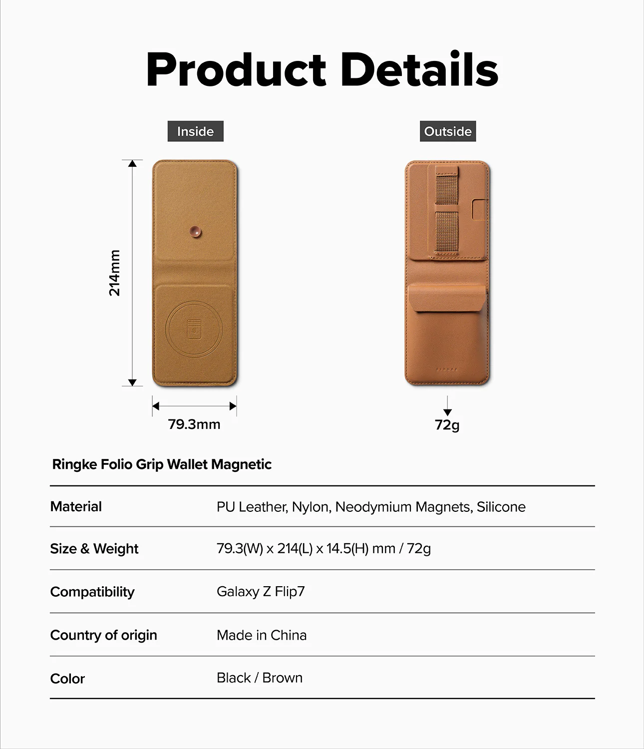 Galaxy Z Flip 7 Cover | Folio Grip Wallet Magnetic - Image 22
