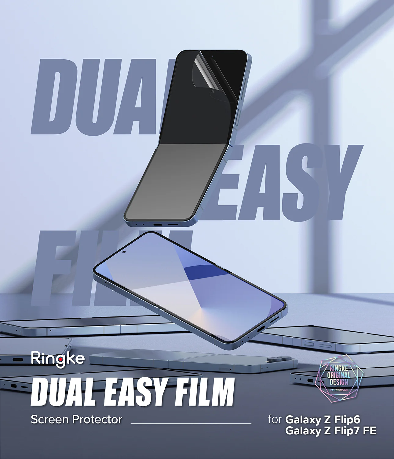 Galaxy Z Flip 7 FE Screen Protector | Dual Easy Film (2 Pack) - Image 2