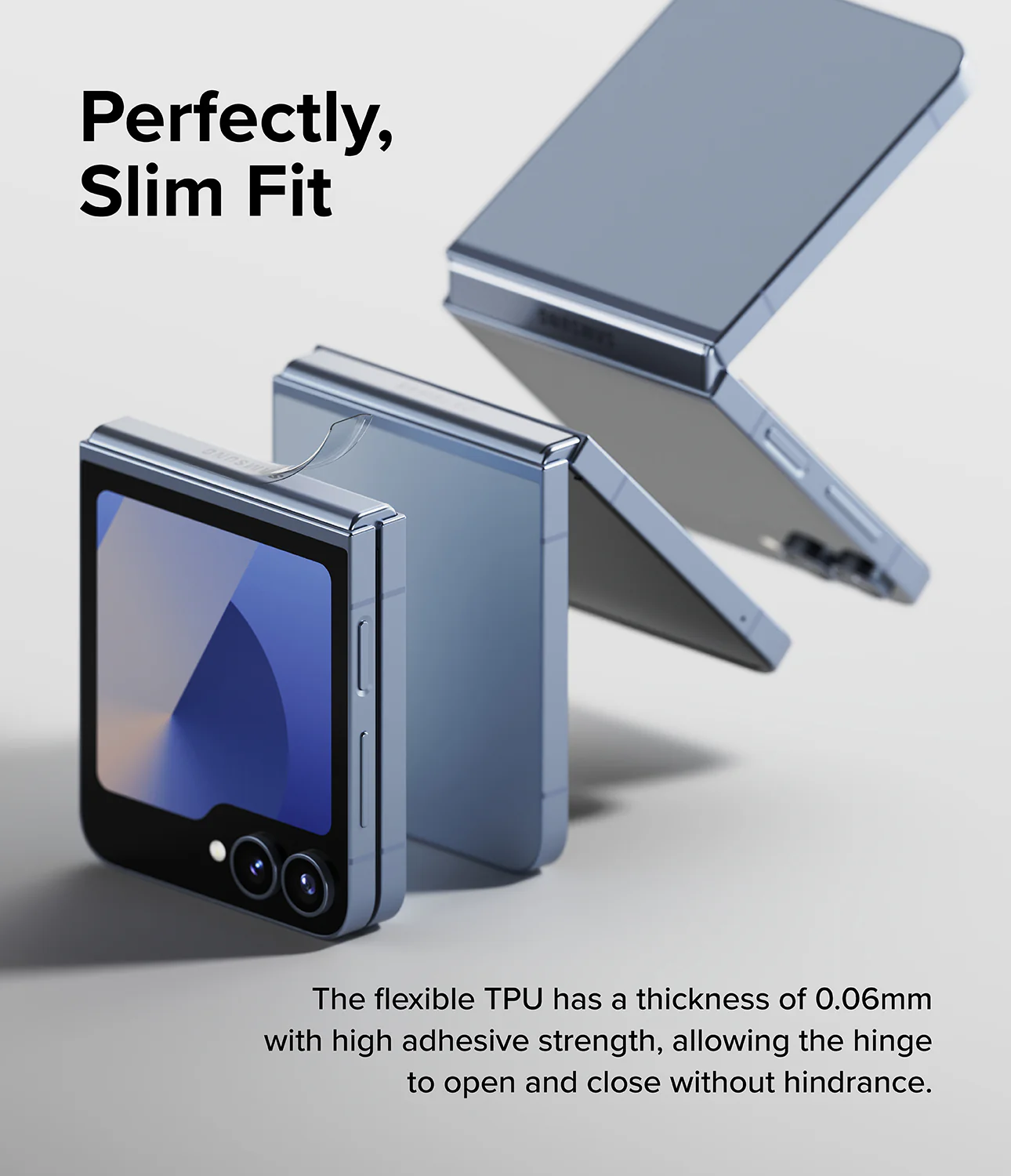 Galaxy Z Flip 7 FE / 6 / 5 / 4 Screen Protector | Hinge Dual Easy Film - Image 5