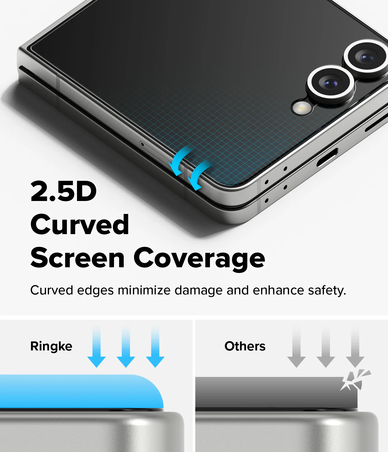 Galaxy Z Flip 7 Screen Protector | Cover Display Tempered Glass Pro (2 Pack) - Image 10