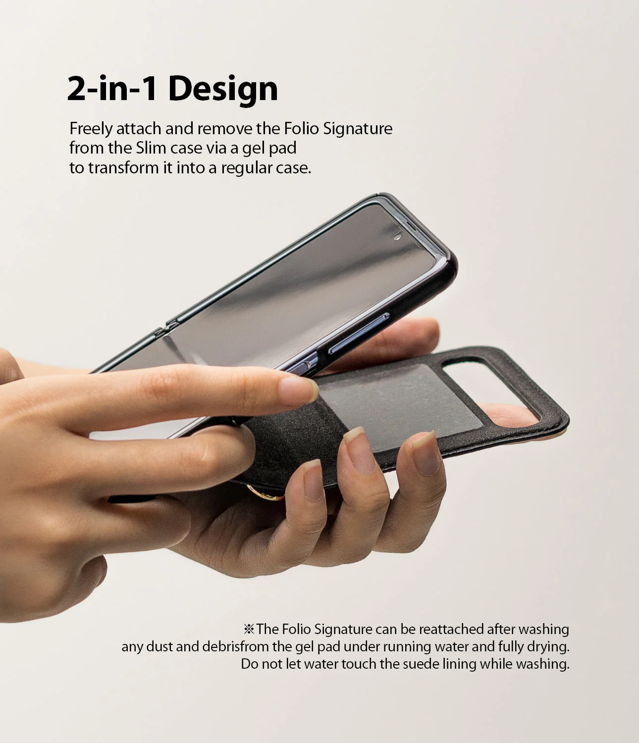 Galaxy Z Flip Case | Folio Signature Black - Image 12