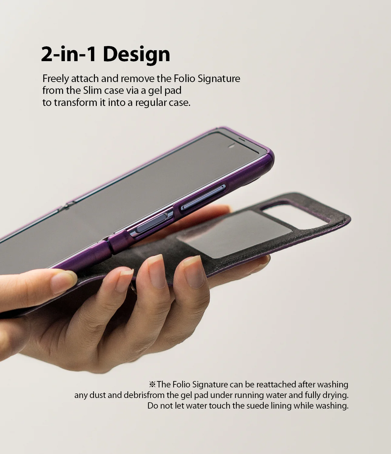 Galaxy Z Flip Case | Folio Signature Purple - Image 10