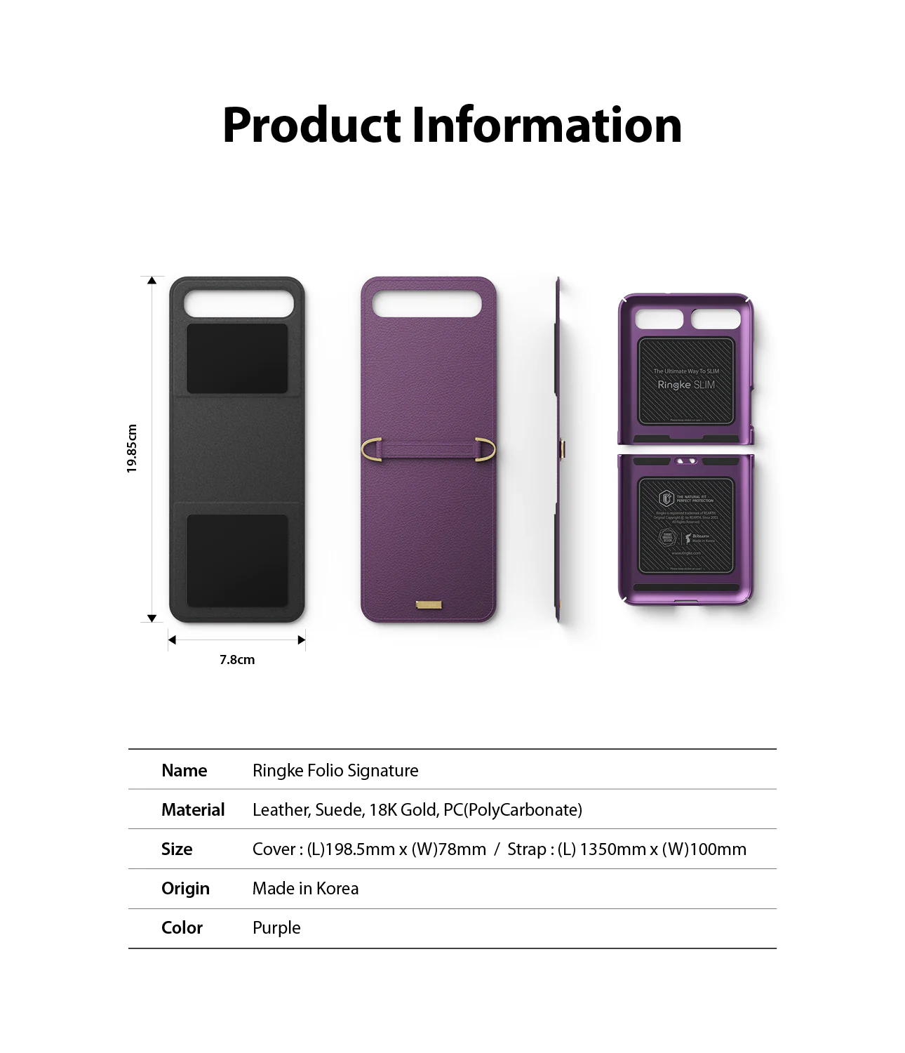 Galaxy Z Flip Case | Folio Signature Purple - Image 13