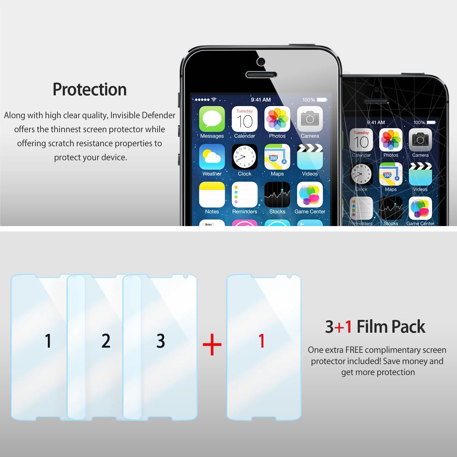 Google Nexus 6 Screen Protector | Invisible Defender [4P] - Image 2