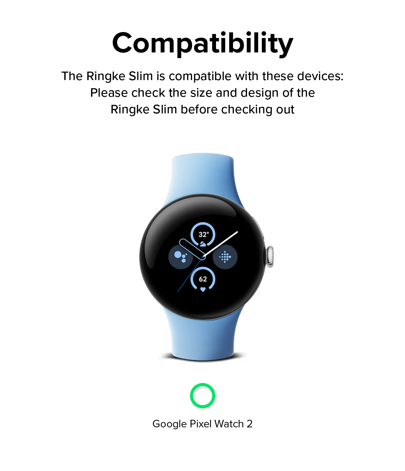 Google Pixel Watch 2 | Slim (2P) - Clear/Matte Black - Image 3