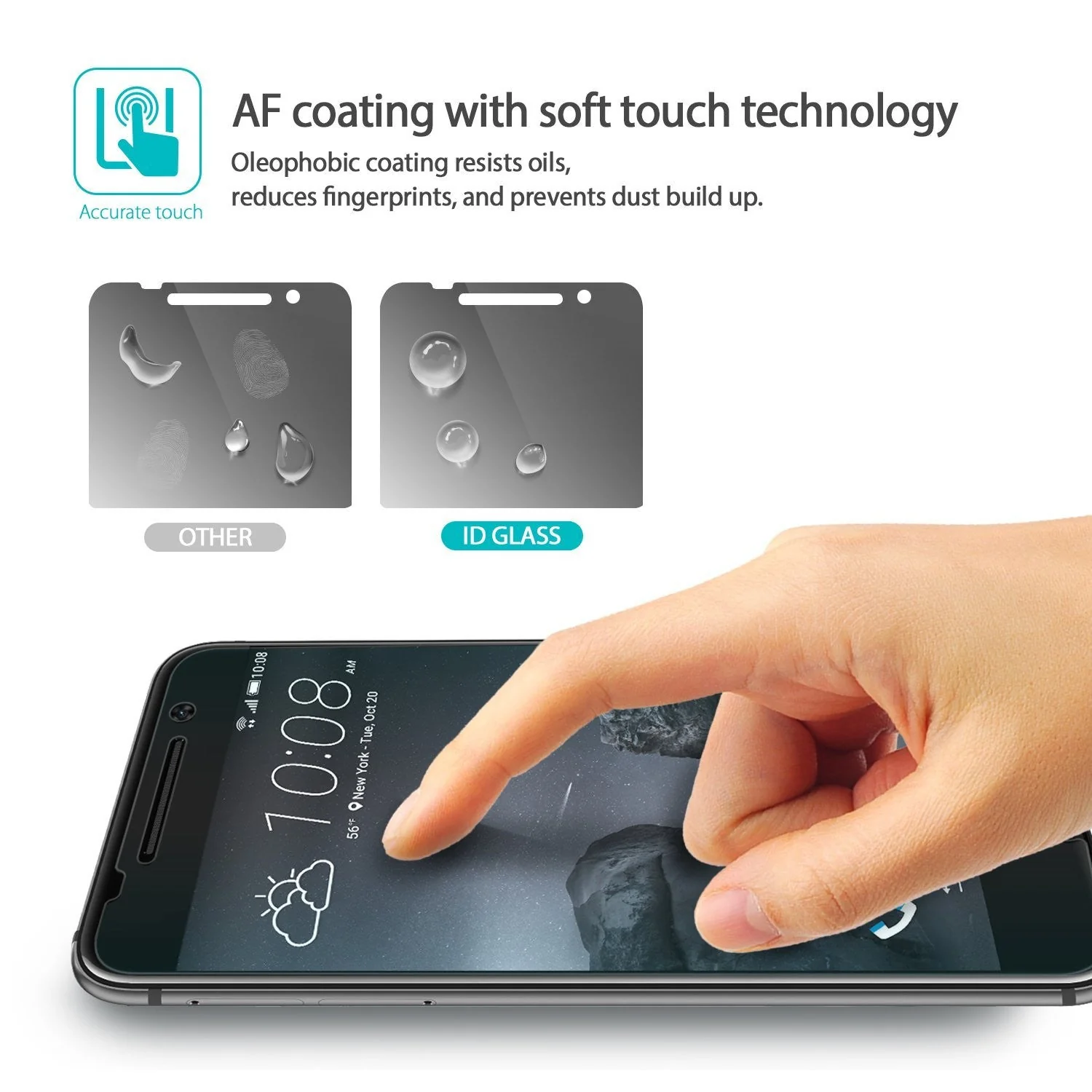 HTC One A9 Screen Protector | Invisible Defender Glass - Image 6