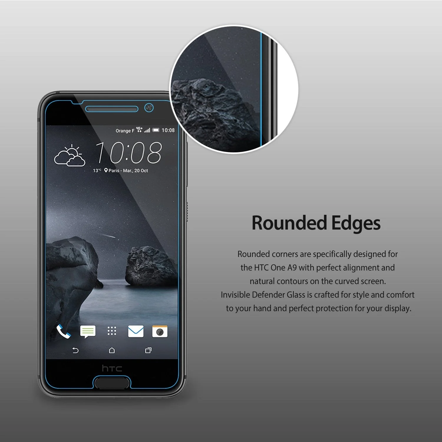 HTC One A9 Screen Protector | Invisible Defender Glass - Image 7