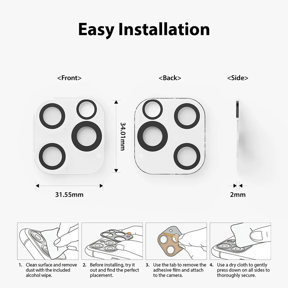 iPhone 12 Pro Max | Camera Protector Glass [3 Pack] - Image 12