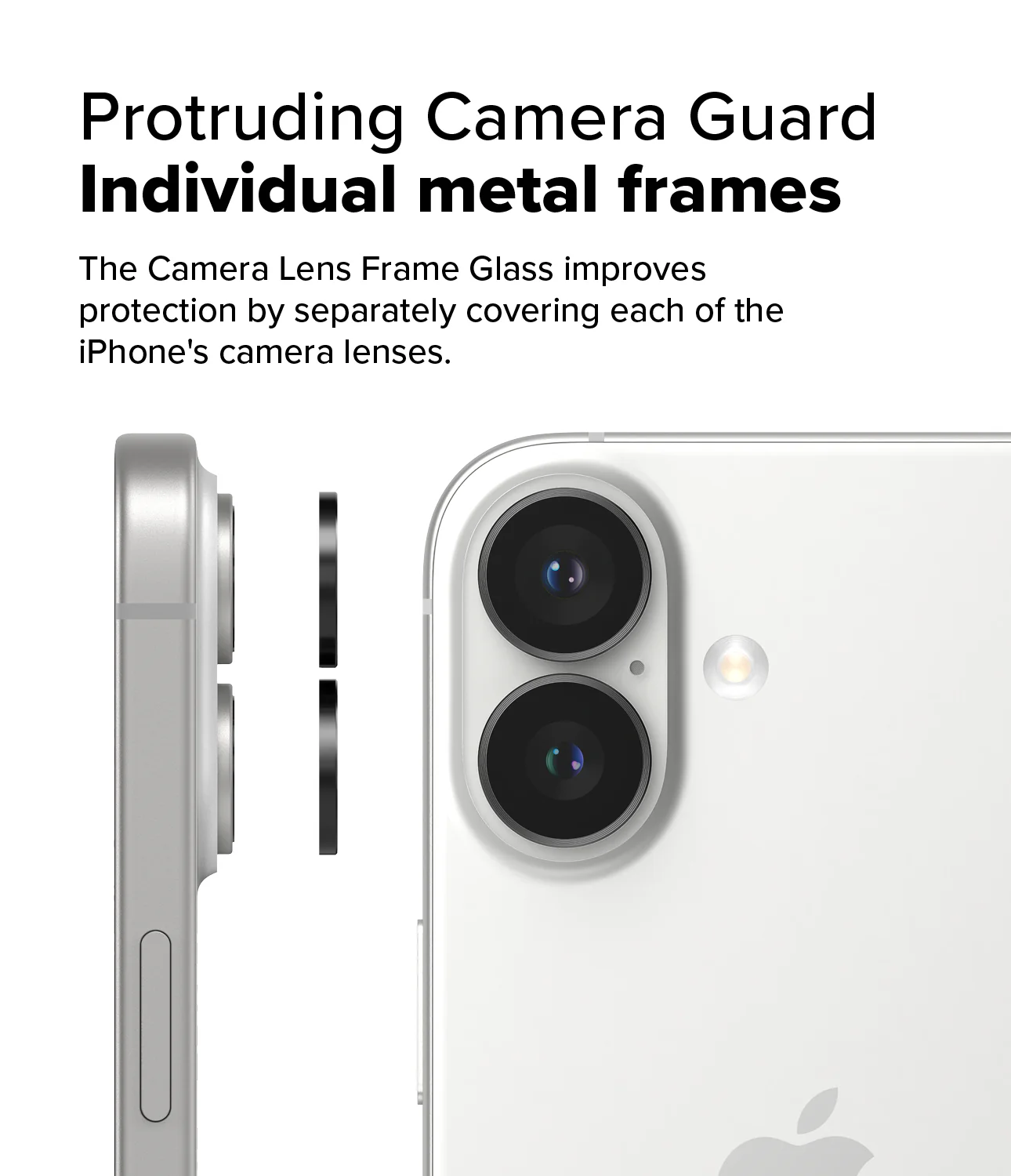 iPhone 16 Plus / 16 | Camera Lens Frame Glass - Image 4