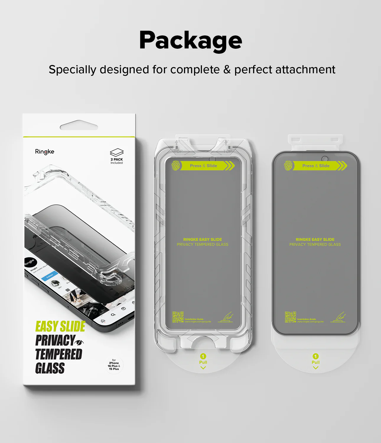 iPhone 16 Plus / 15 Plus Screen Protector | Easy Slide Privacy Tempered Glass - Image 19