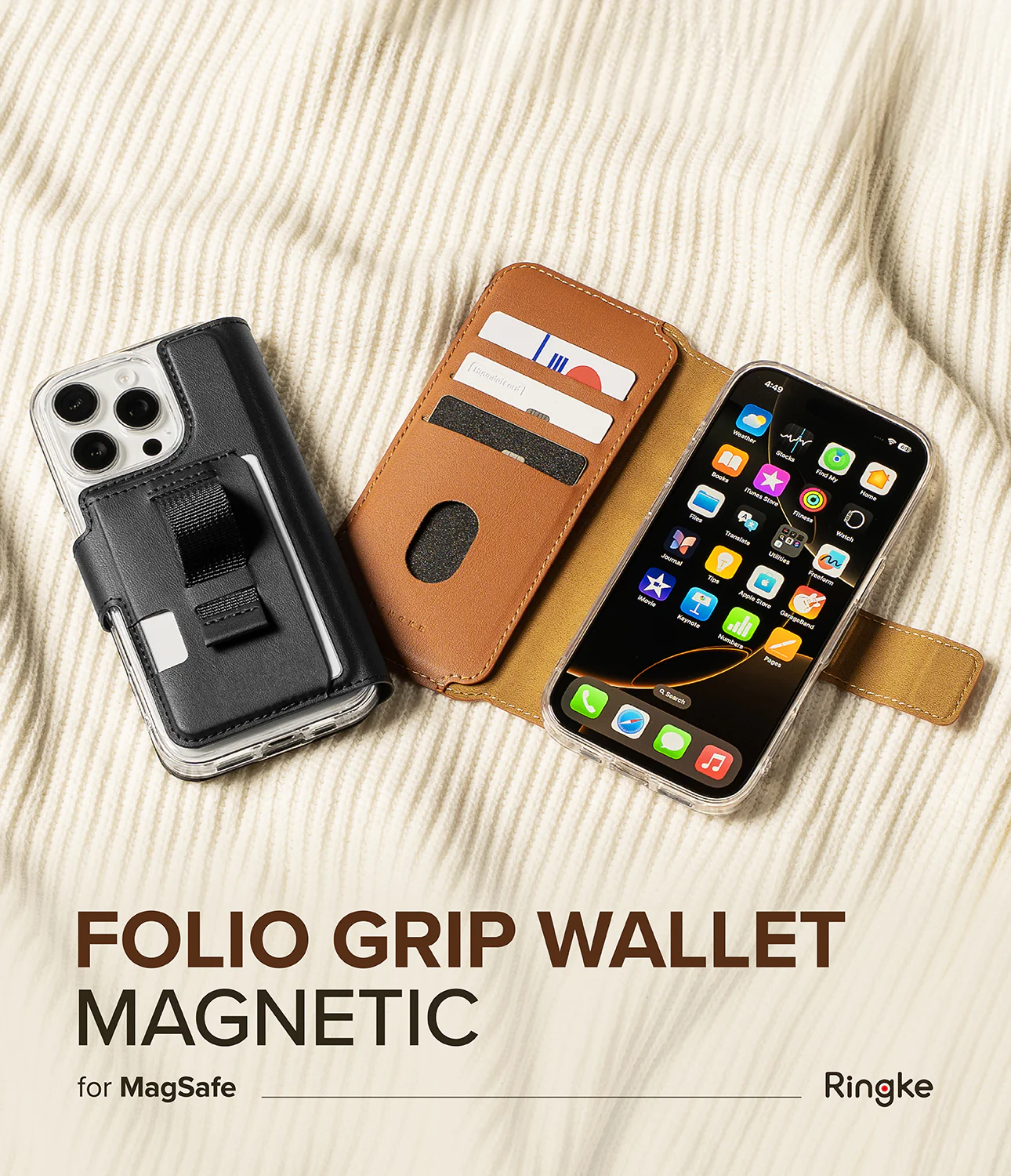 iPhone 16 Pro Max / Plus Cover | Folio Grip Wallet Magnetic - Image 19