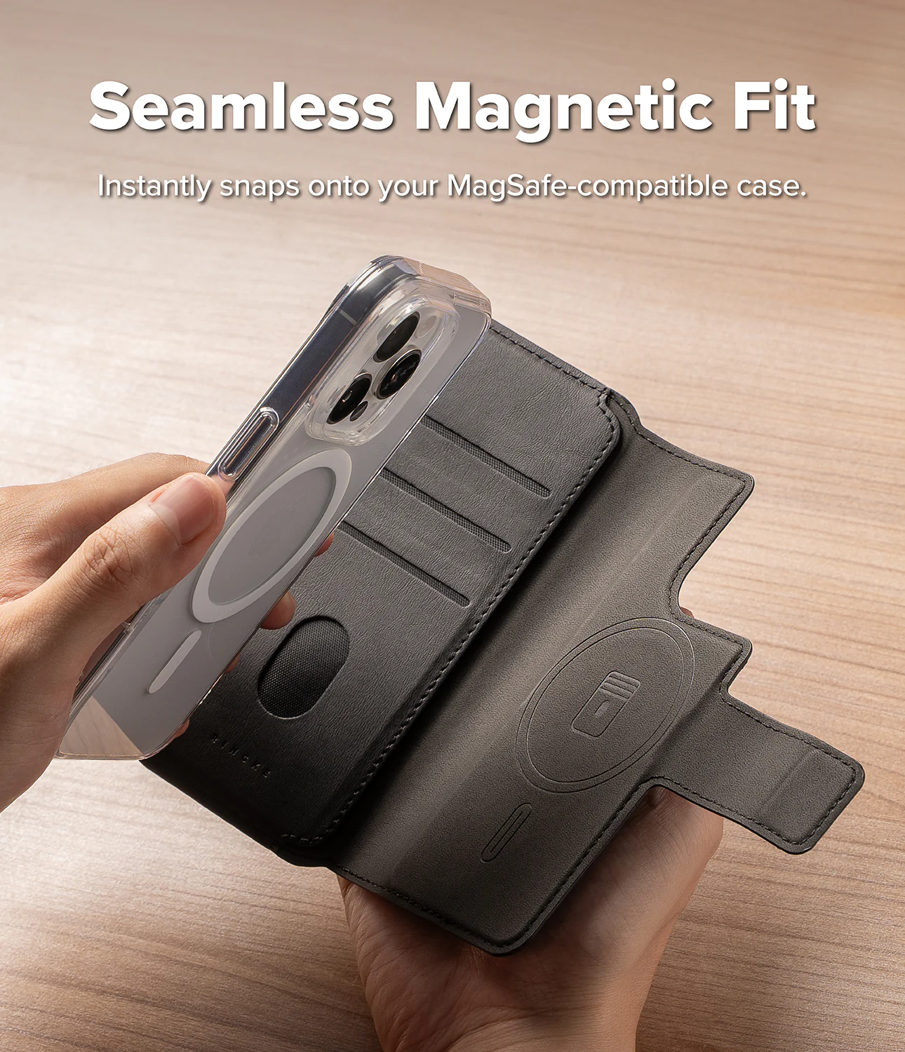 iPhone 16 Pro Max / Plus Cover | Folio Grip Wallet Magnetic - Image 5