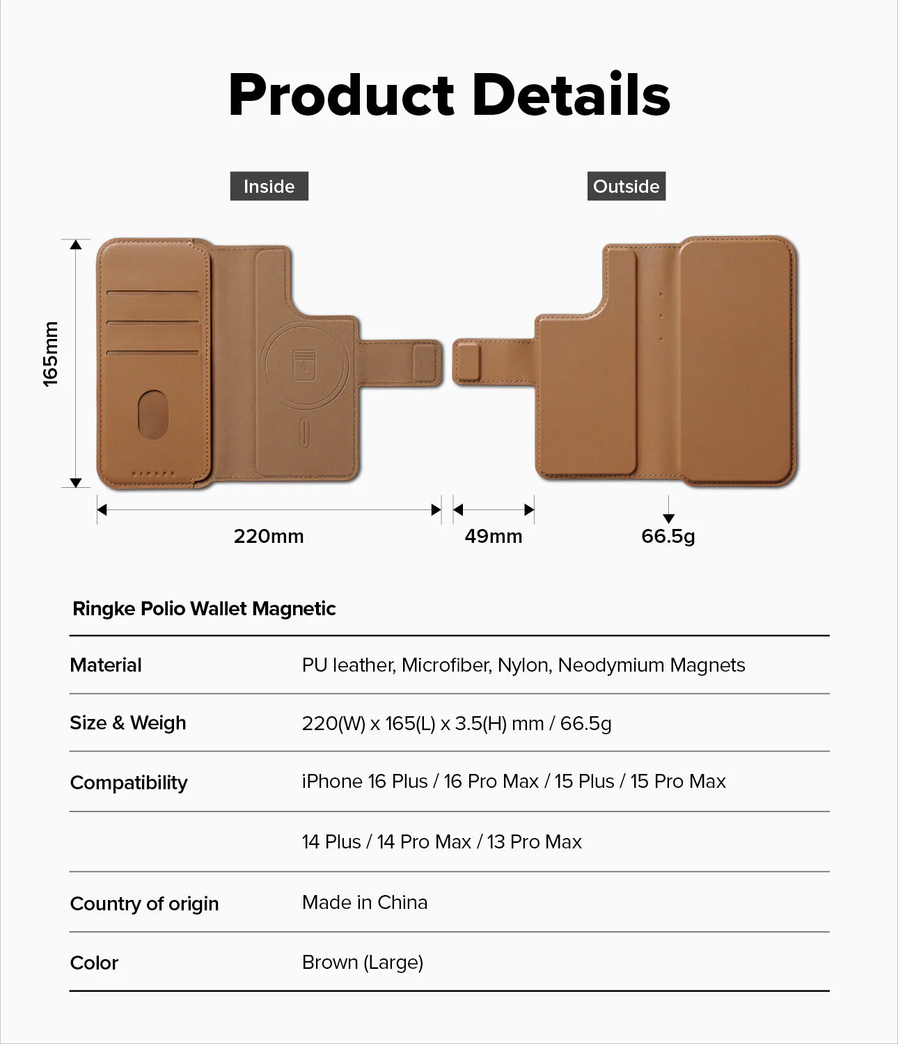iPhone Pro Max & Plus MagSafe Cover | Folio Wallet Magnetic - Image 28
