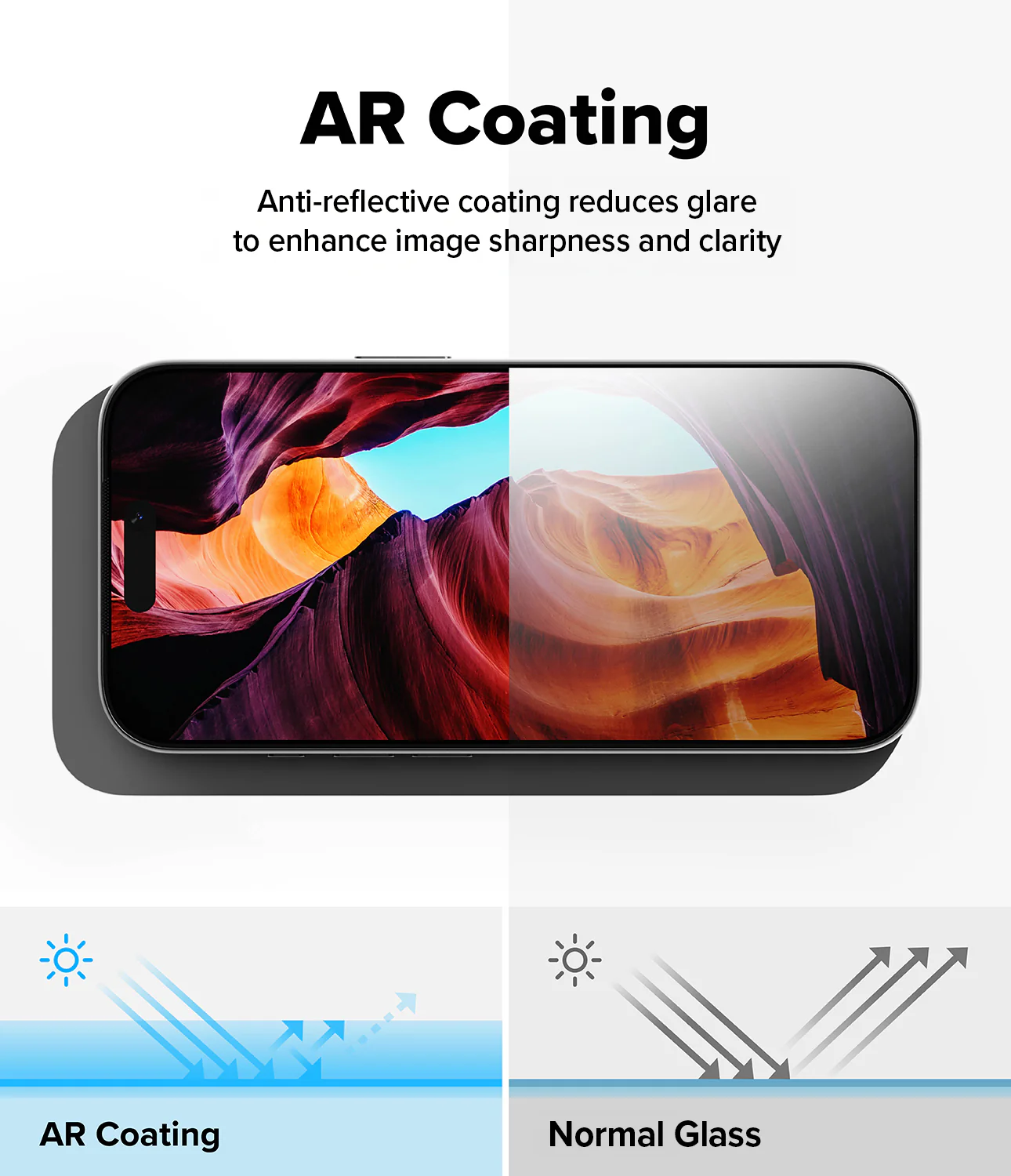 iPhone 17 Pro Screen Protector | Easy Slide AR Tempered Glass - Image 5