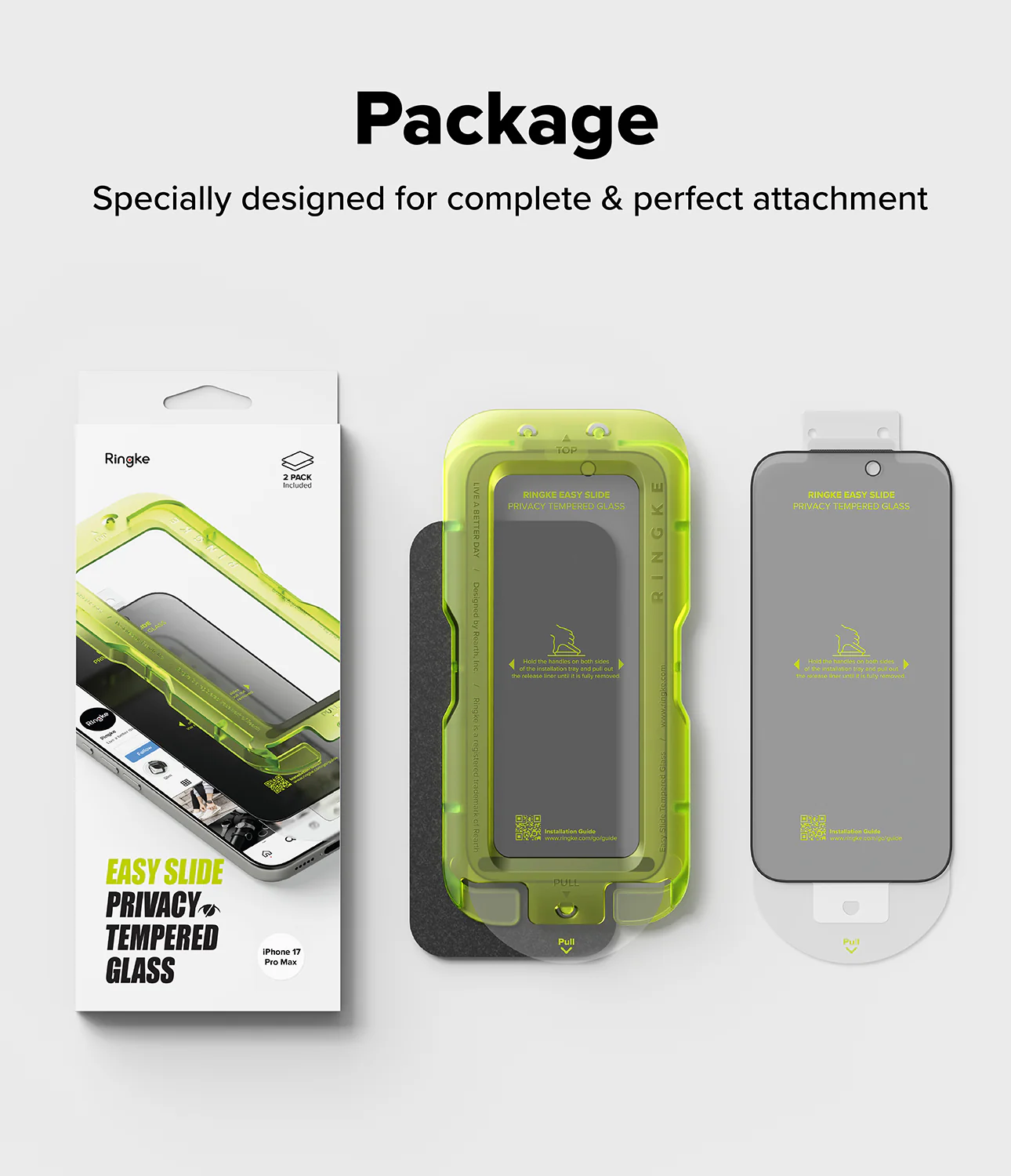 iPhone 17 Pro Max Screen Protector | Easy Slide Privacy Tempered Glass - Image 20