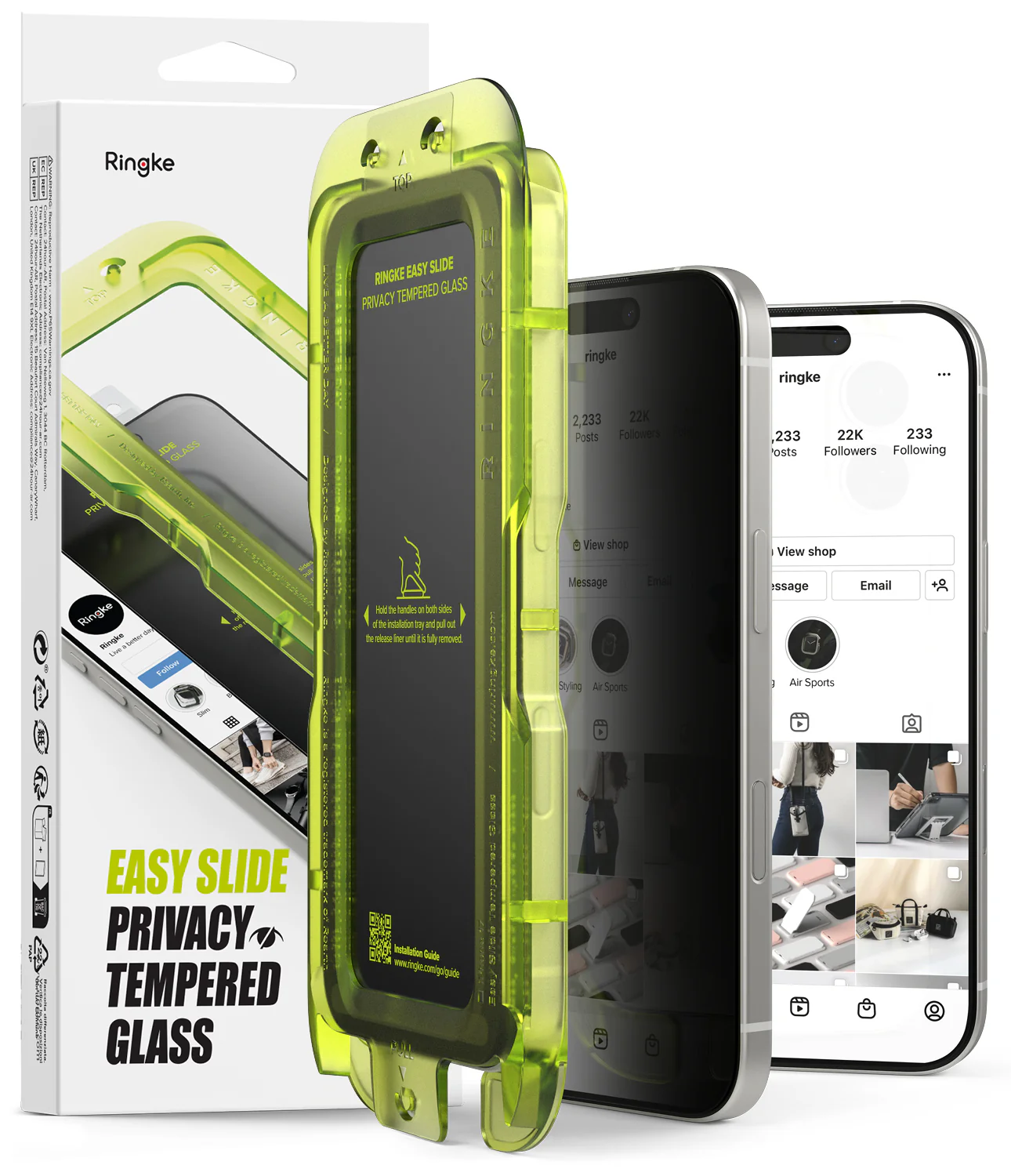 iPhone 17 Screen Protector | Easy Slide Privacy Tempered Glass