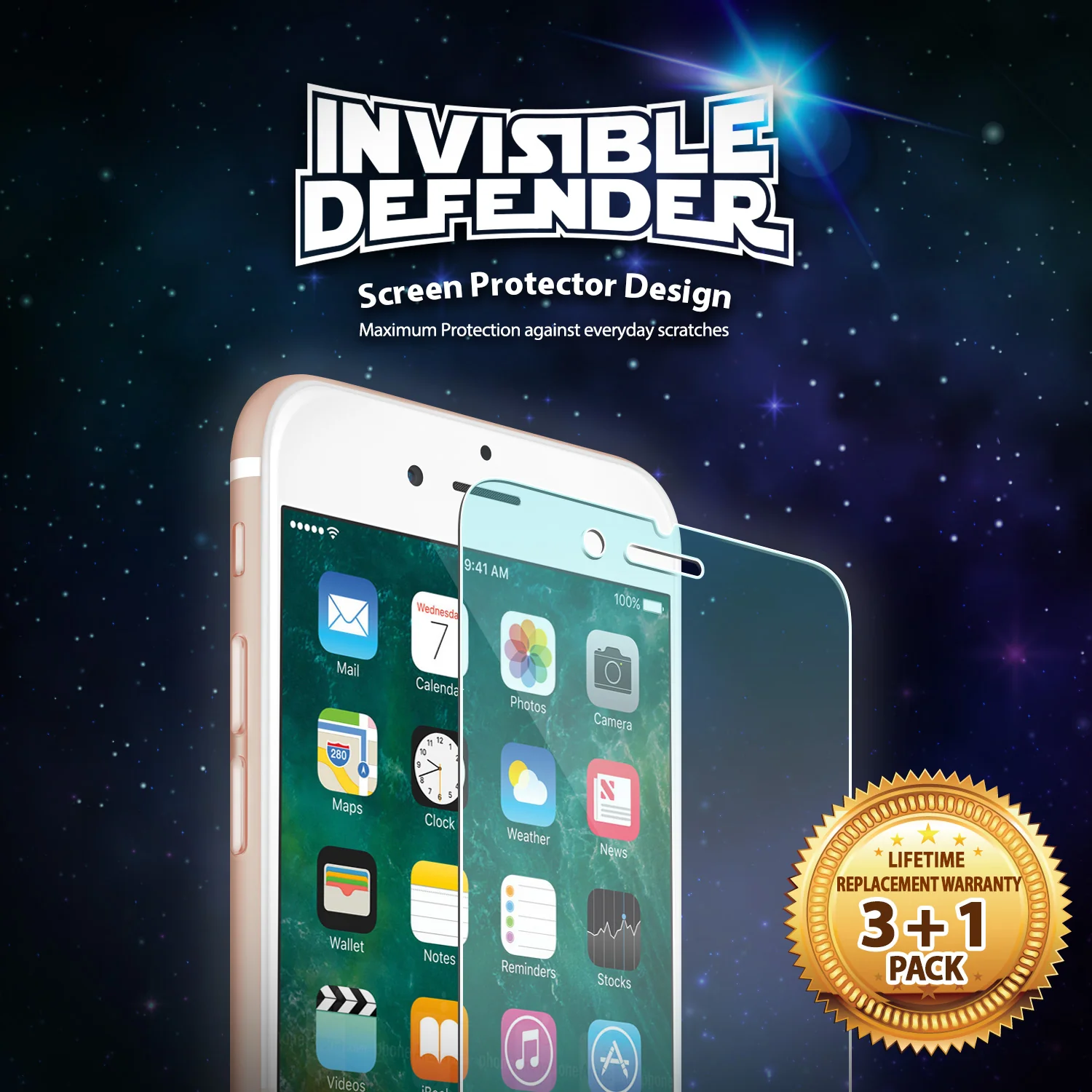 iPhone 7 Screen Protector | Invisible Defender [4P] - Image 2