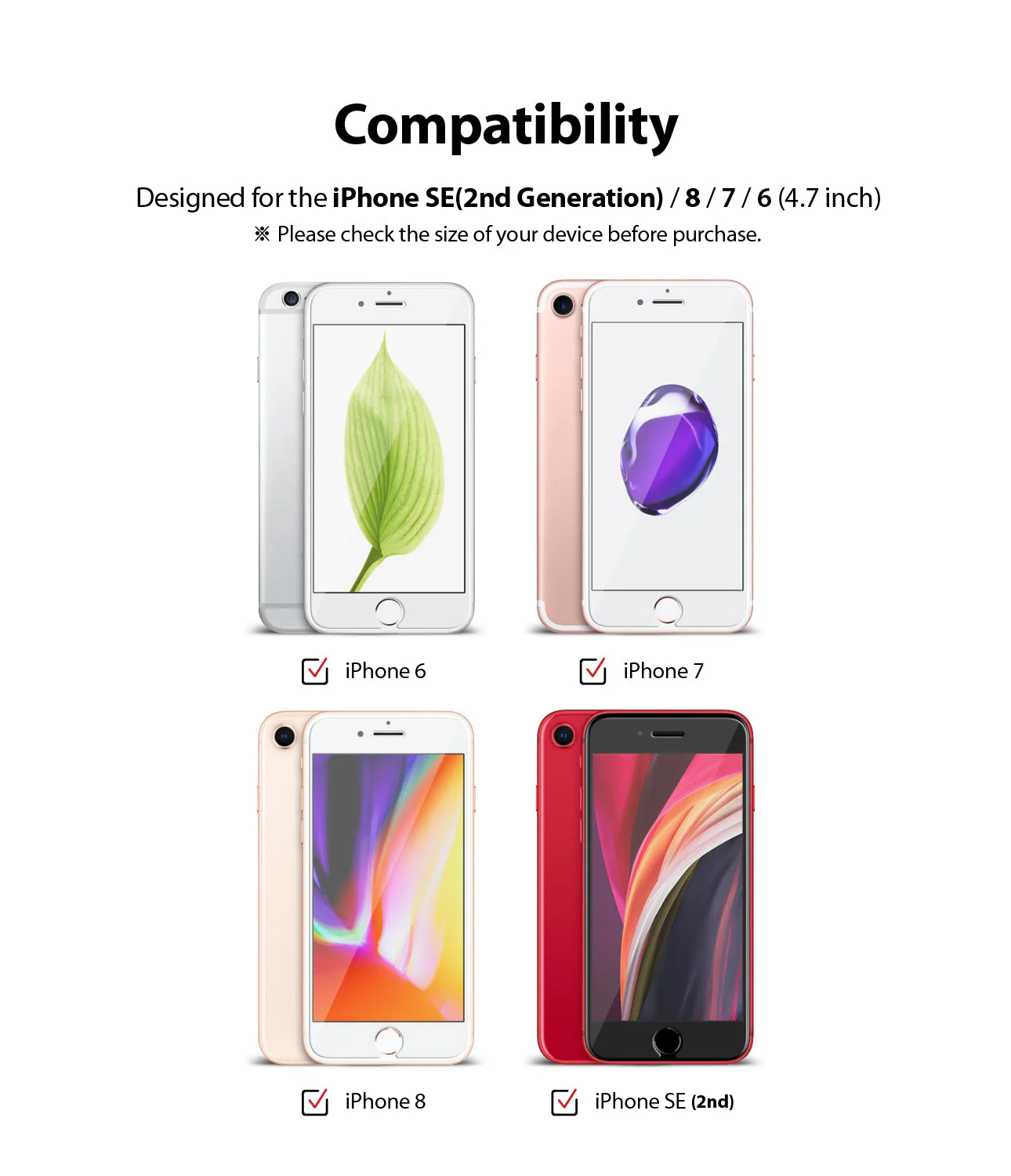 iPhone 7 / 8 / SE 2020 Screen Protector | Dual Easy Film - Image 3