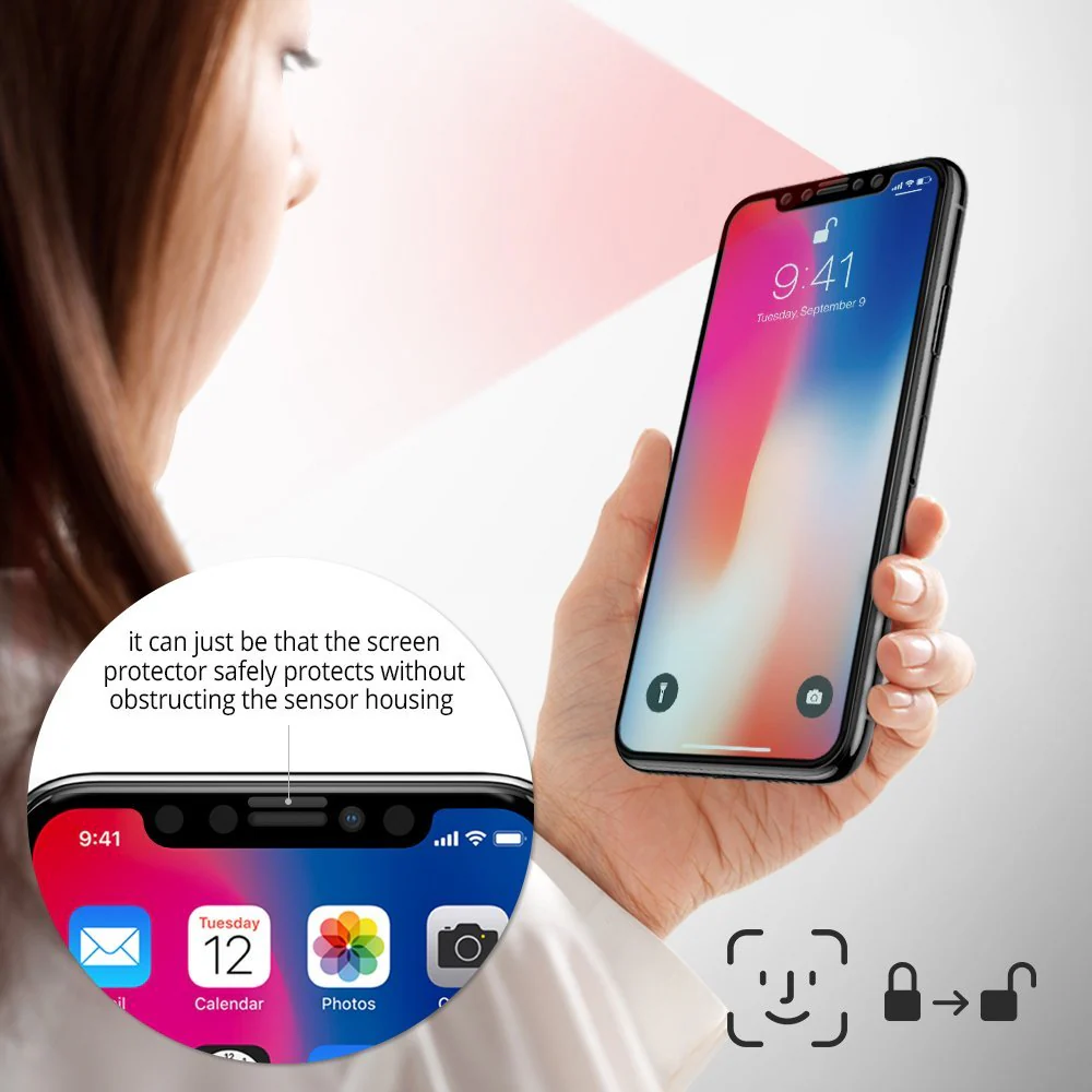iPhone X Screen Protector | Full Cover Glass - Image 7