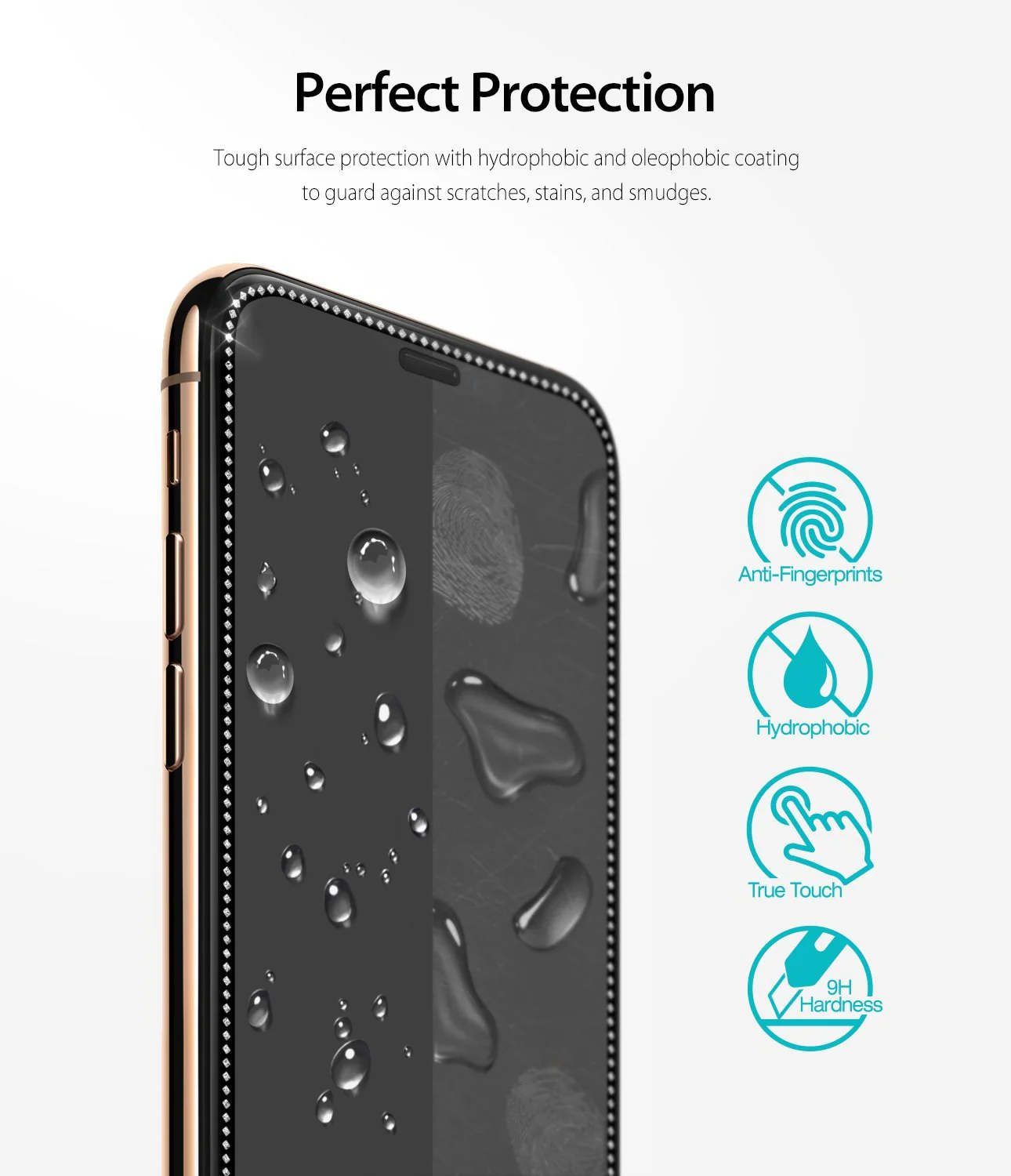 iPhone XS / 11 Pro Screen Protector | Invisible Defender Glass Jewel - Image 8