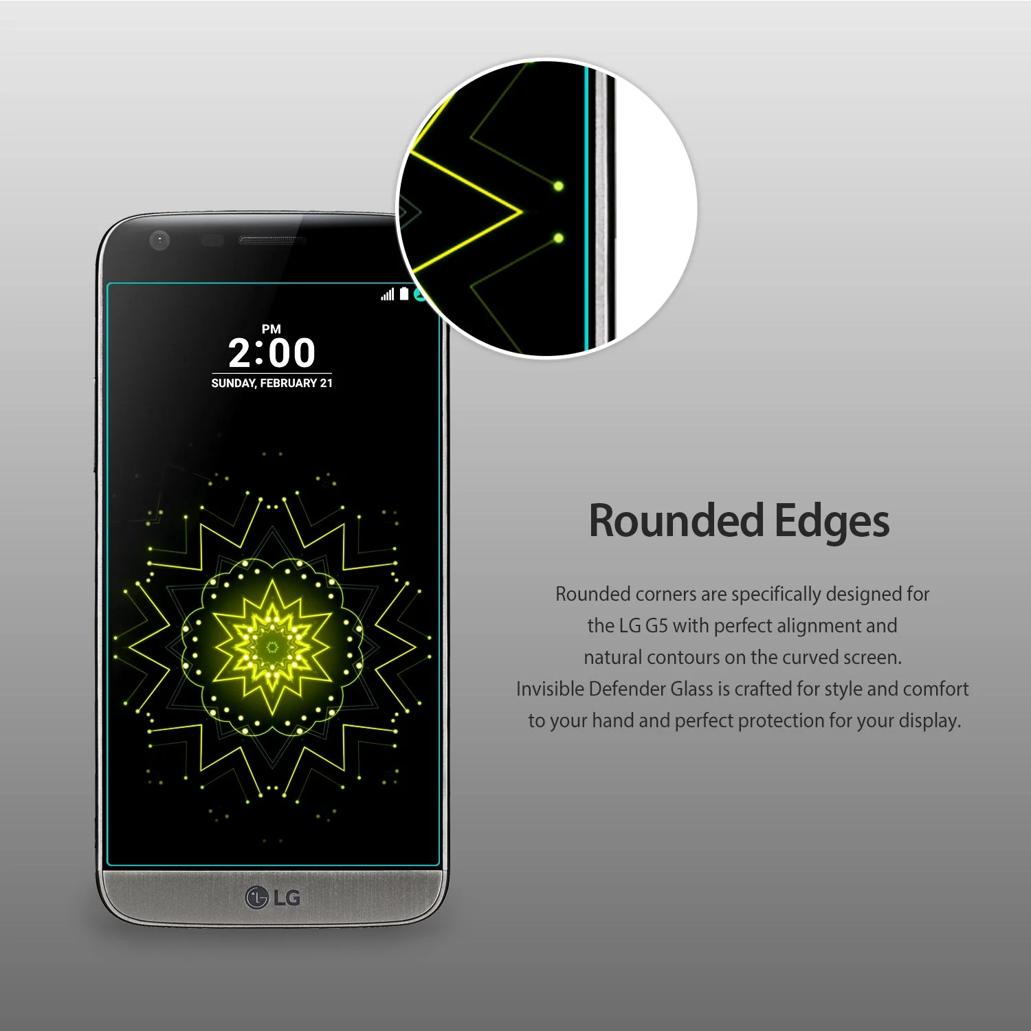 LG G5 Screen Protector | Invisible Defender Glass - Image 6
