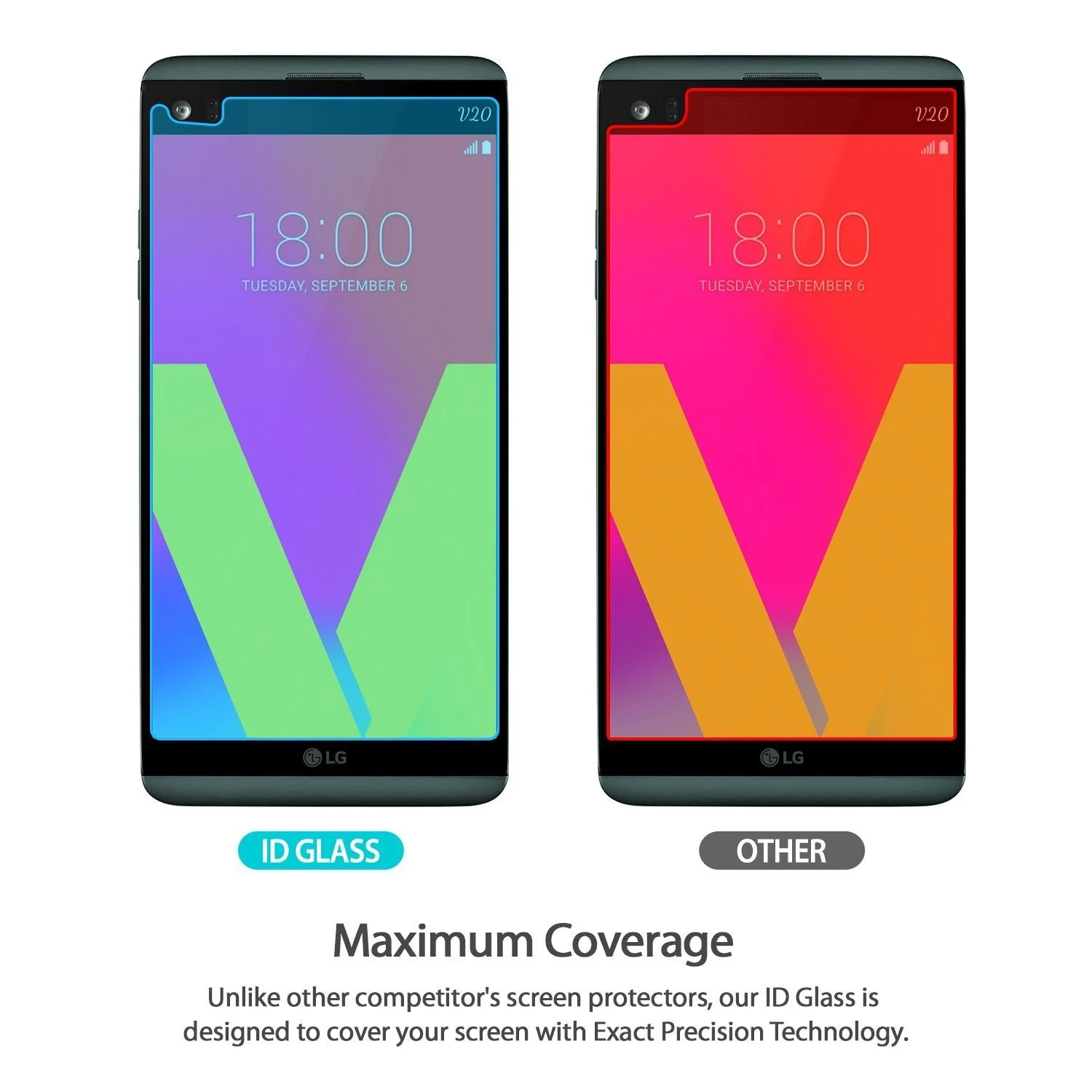 LG V20 Screen Protector | Invisible Defender Glass - Image 6