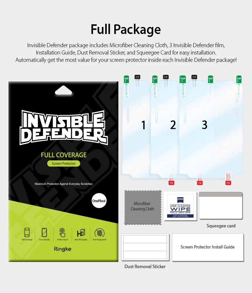 OnePlus 6 Screen Protector | Invisible Defender - Image 9