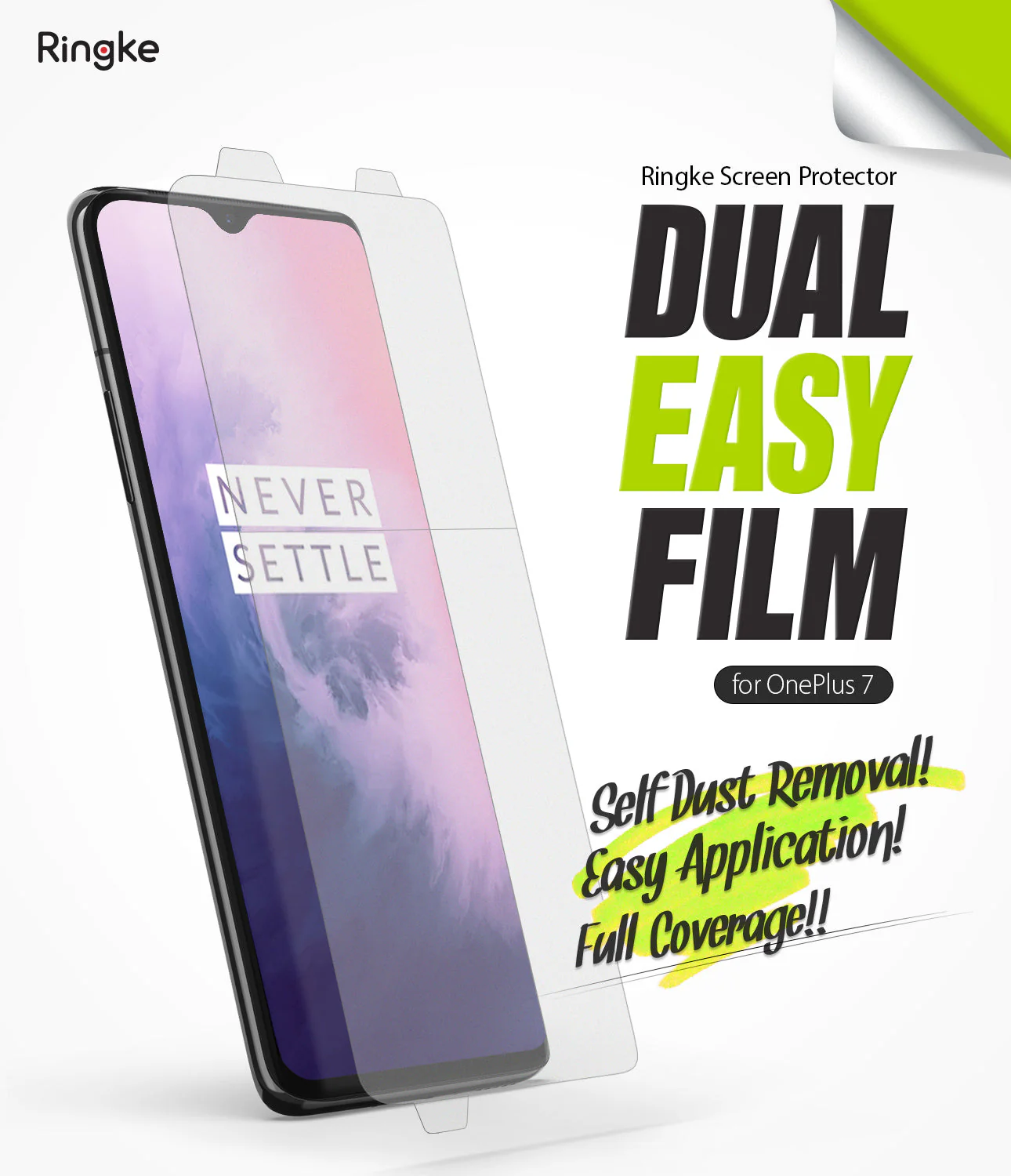 OnePlus 7 Screen Protector | Dual Easy Film - Image 2