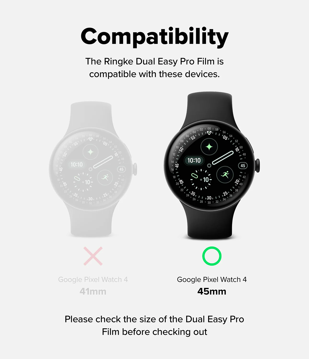Pixel Watch 4 45mm Screen Protector | Dual Easy Film Pro (2P) - Image 3