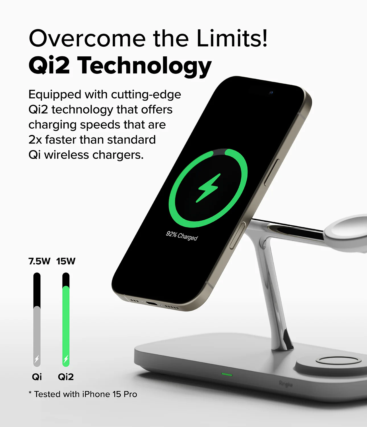 Qi2 3-in-1 Wireless Charger Stand - Image 4