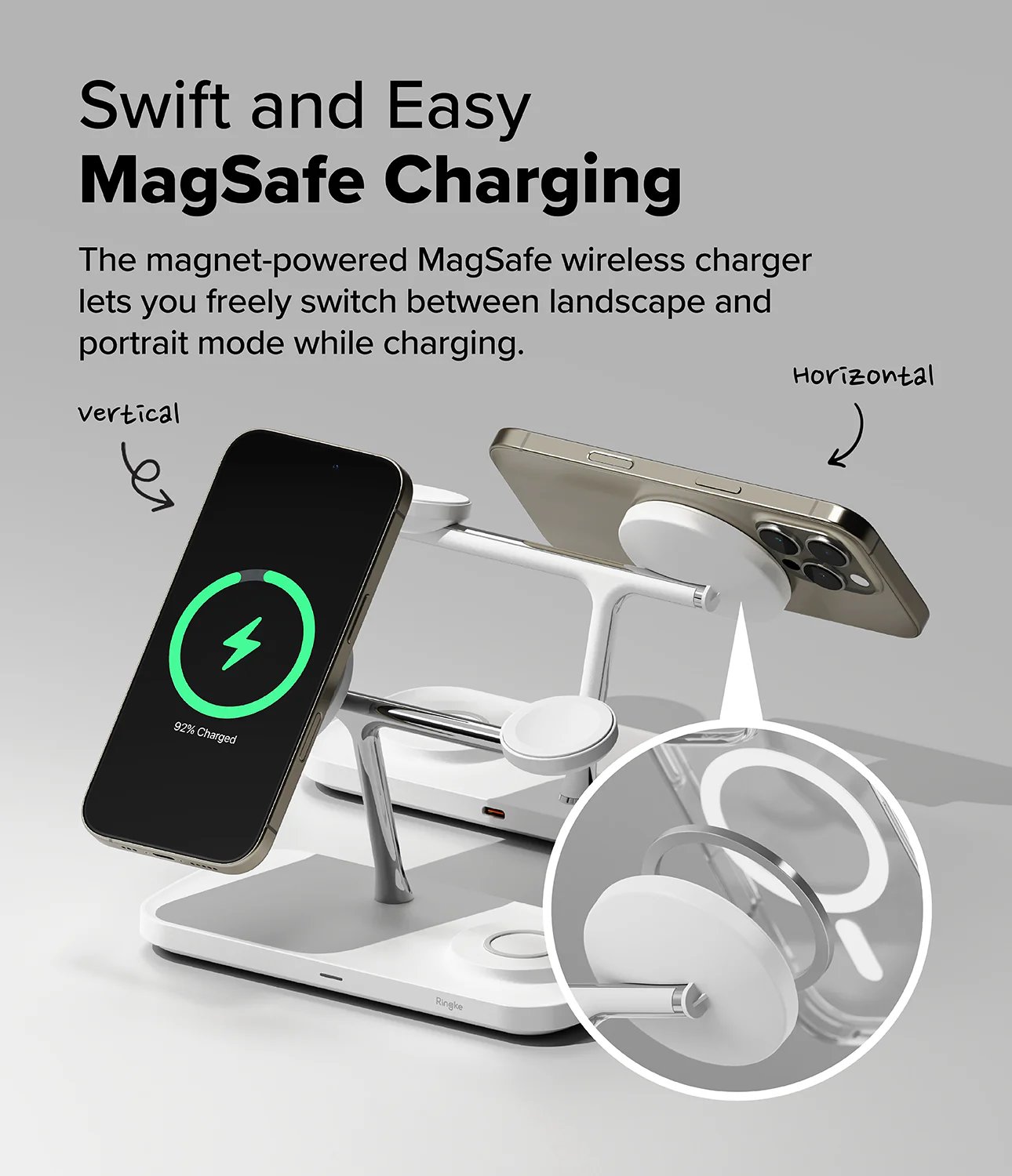 Qi2 3-in-1 Wireless Charger Stand - Image 8