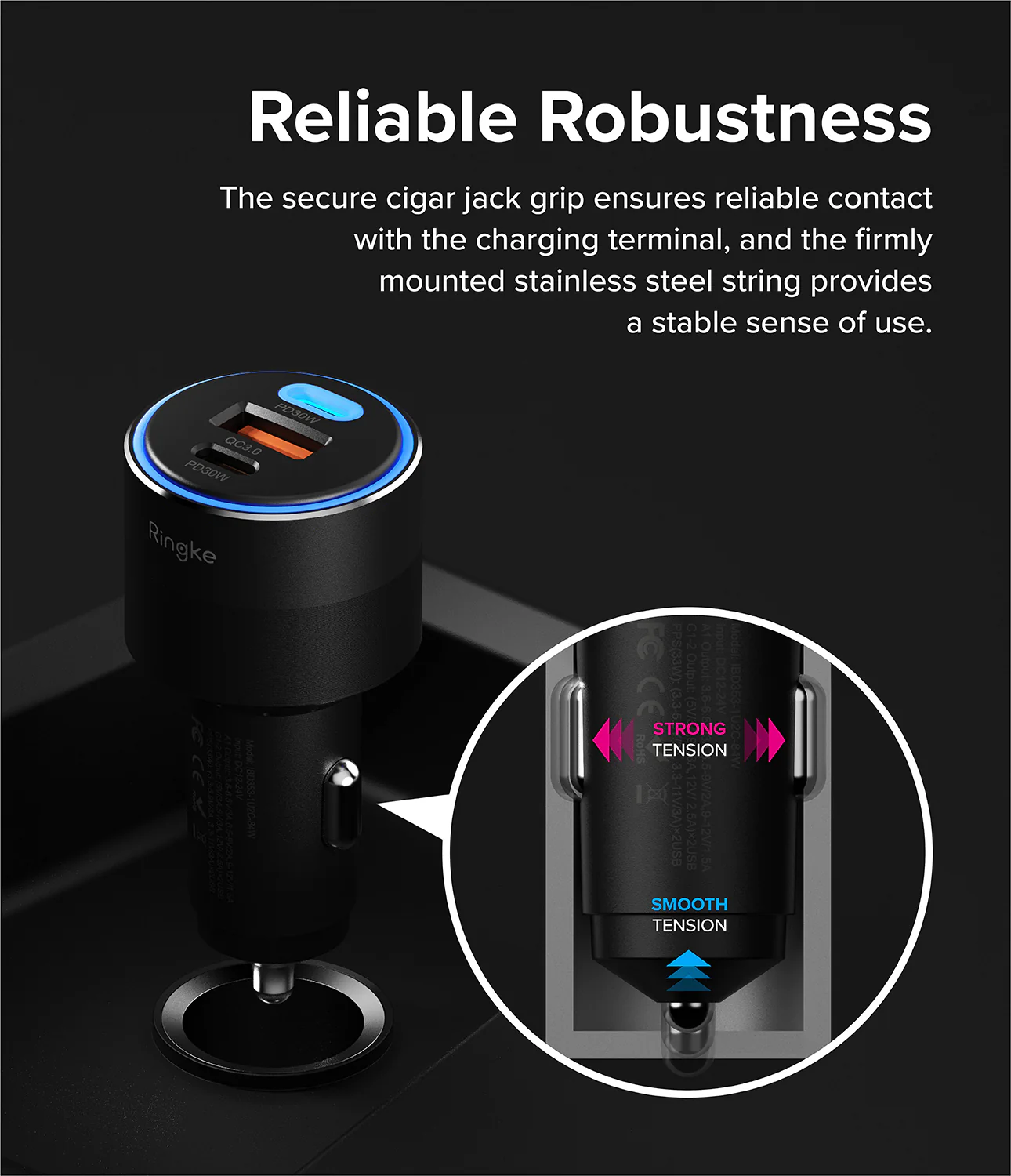 Ringke 3-Port Car Fast Charger - Image 13