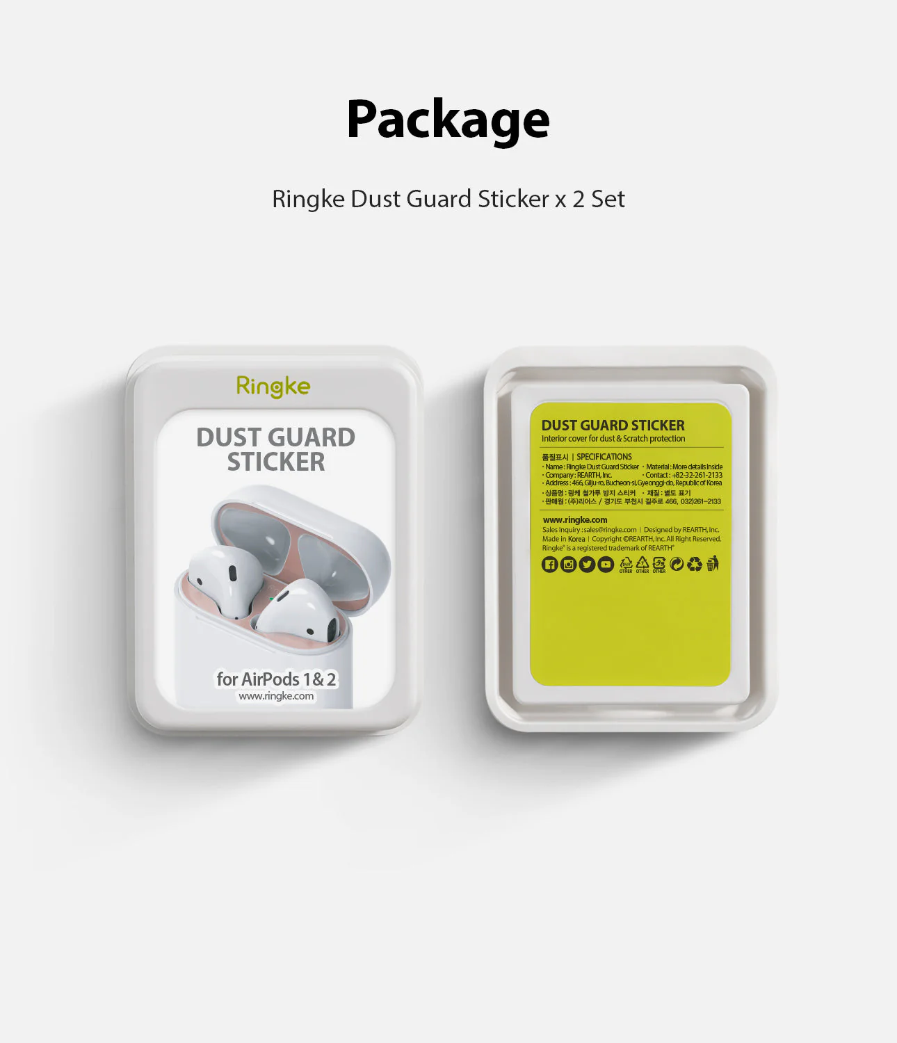 Ringke Airpods 2 / 1 Dust Guard Sticker - Image 31