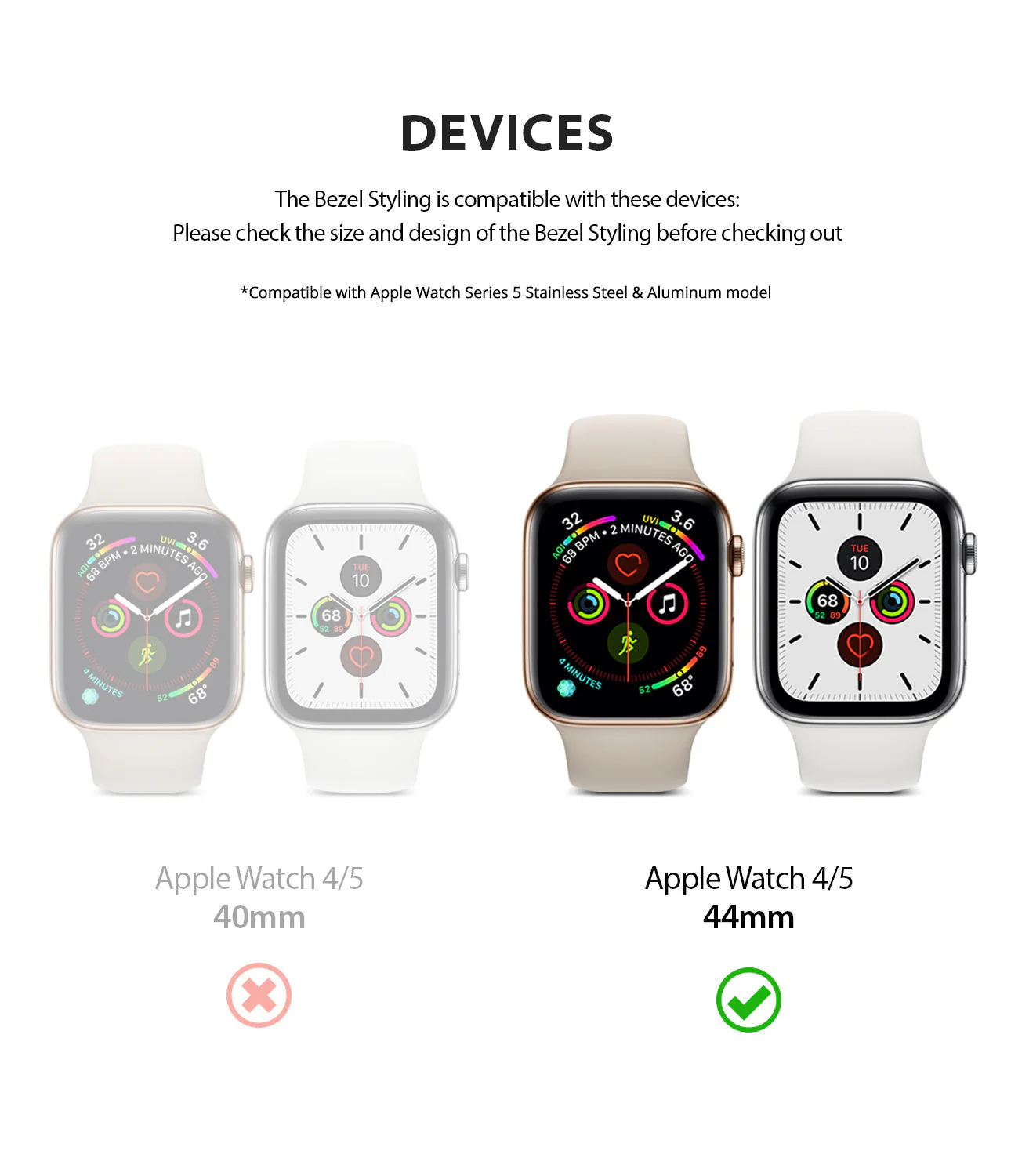 Apple Watch Series 6 / 5 / 4 / SE (44mm) | Bezel Styling - Image 55