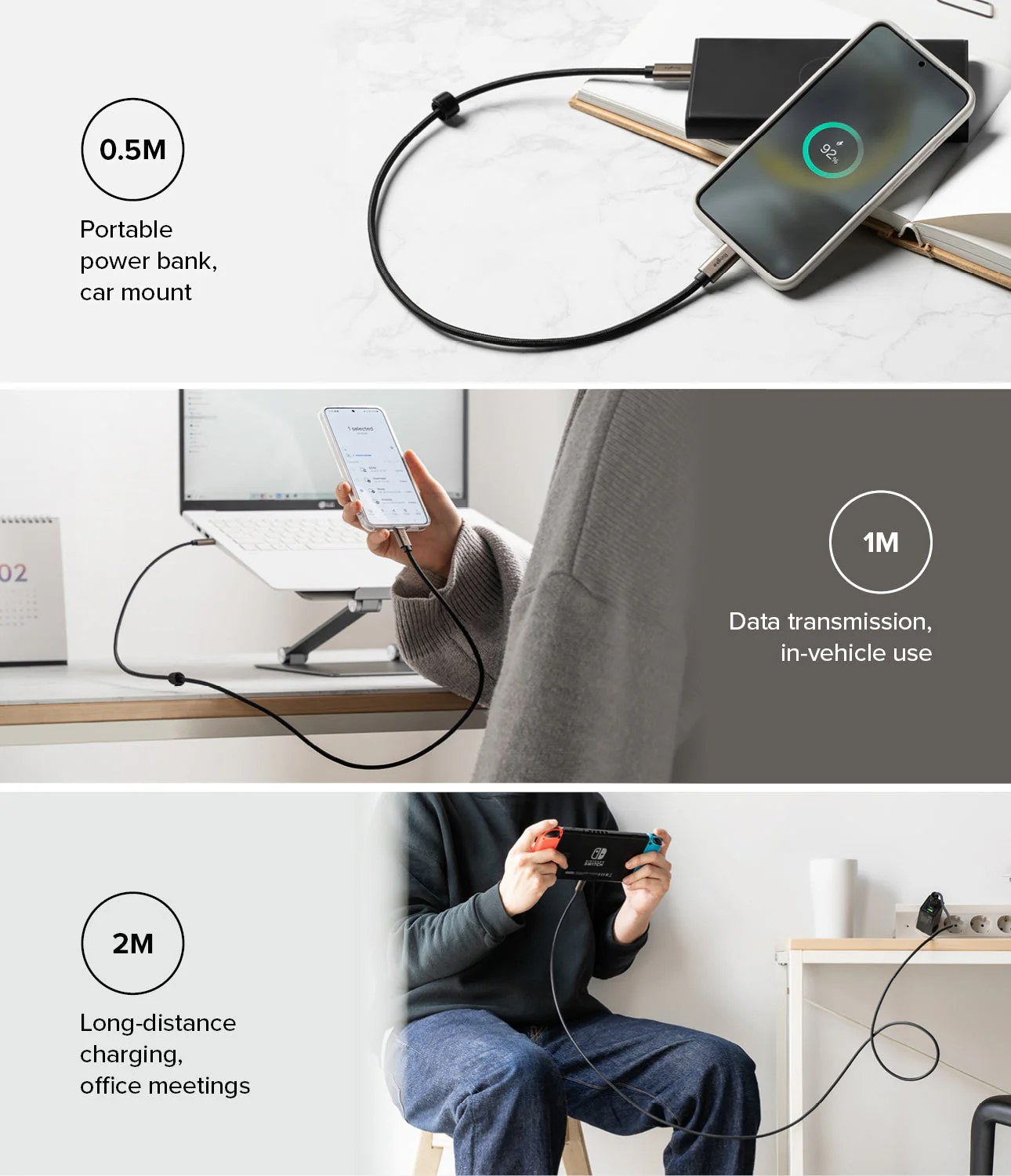 Ringke Fast Charging Basic Cable USB-C to USB-C - Image 15