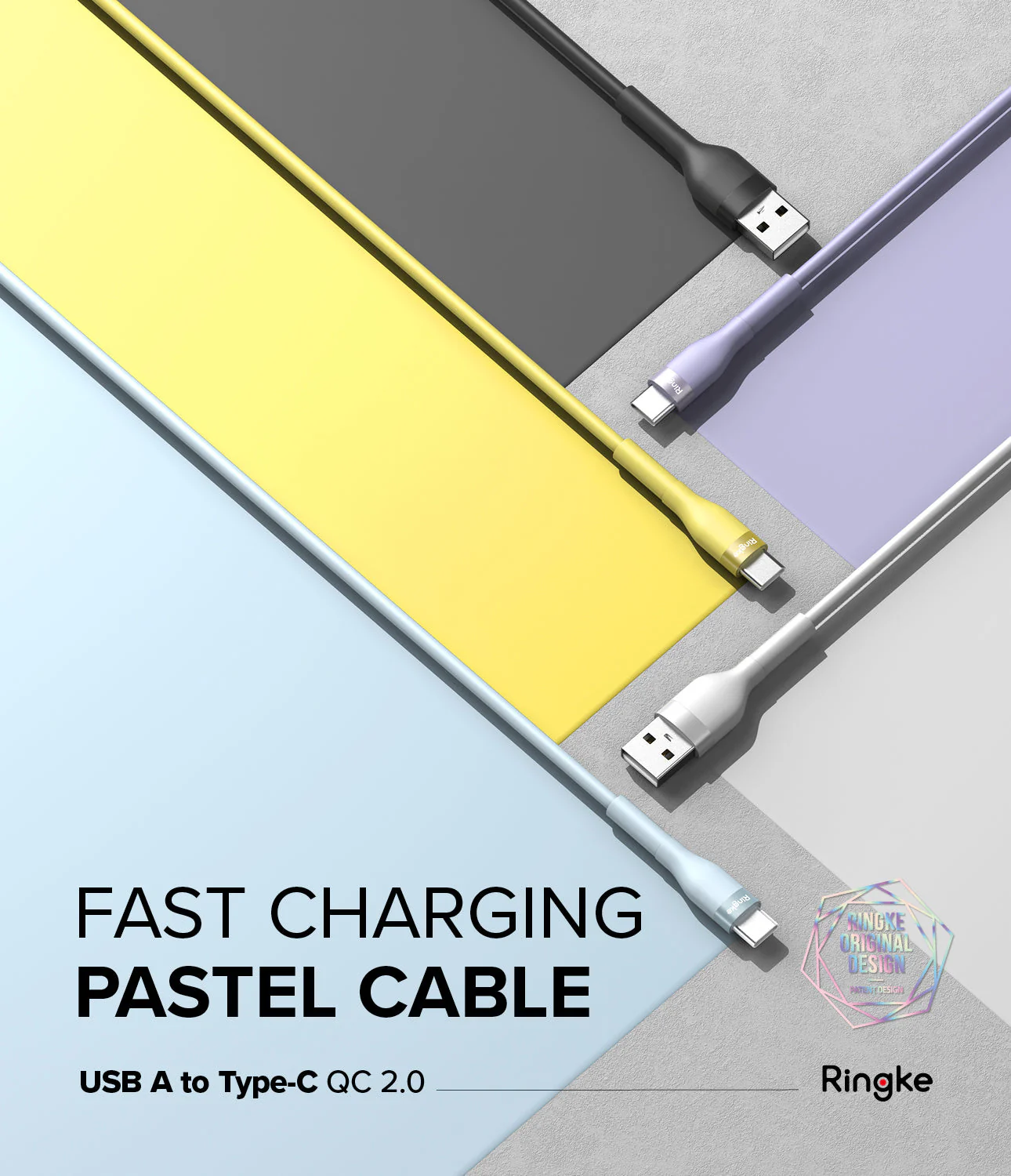 Ringke Fast Charging Pastel Cable - A Type-C Type - Image 47