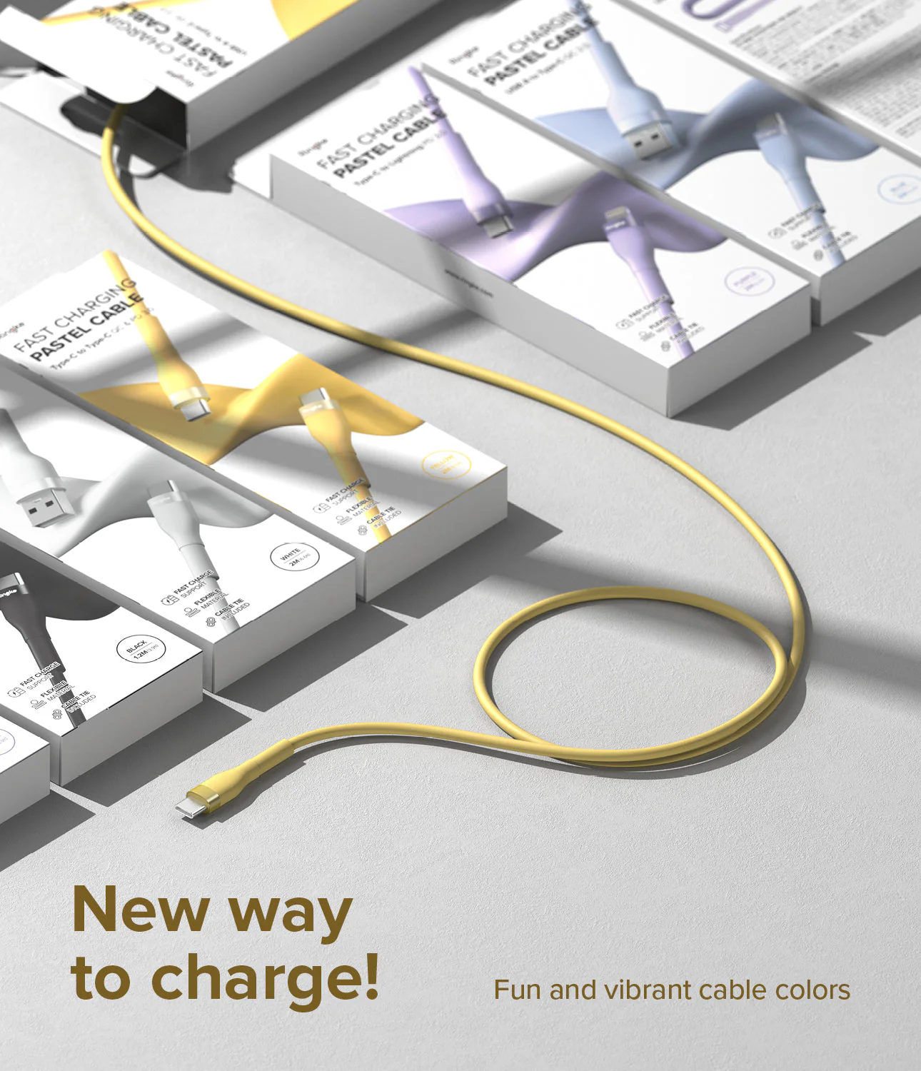 Ringke Fast Charging Pastel Cable - C Type-C Type - Image 49