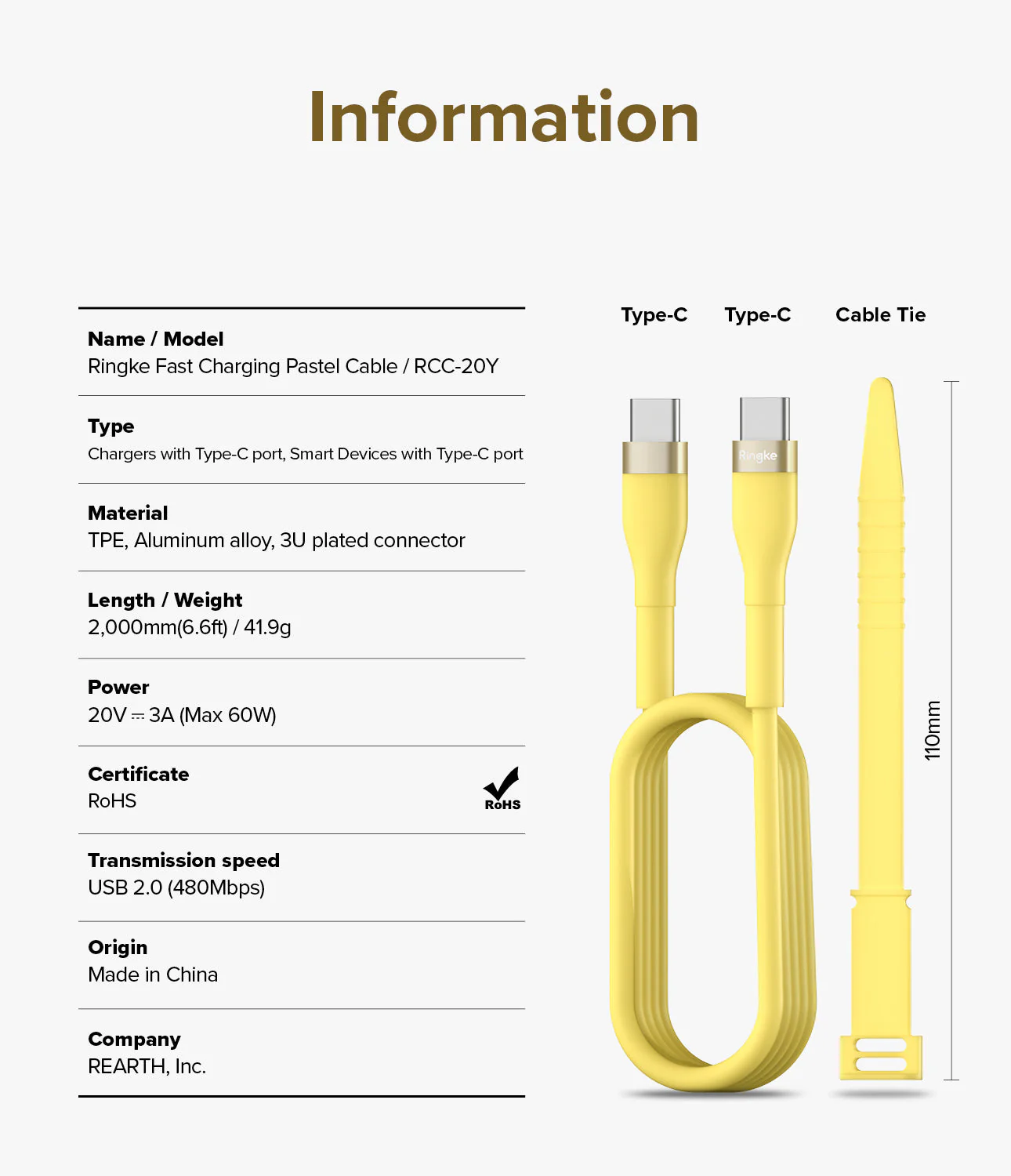 Ringke Fast Charging Pastel Cable - C Type-C Type - Image 56