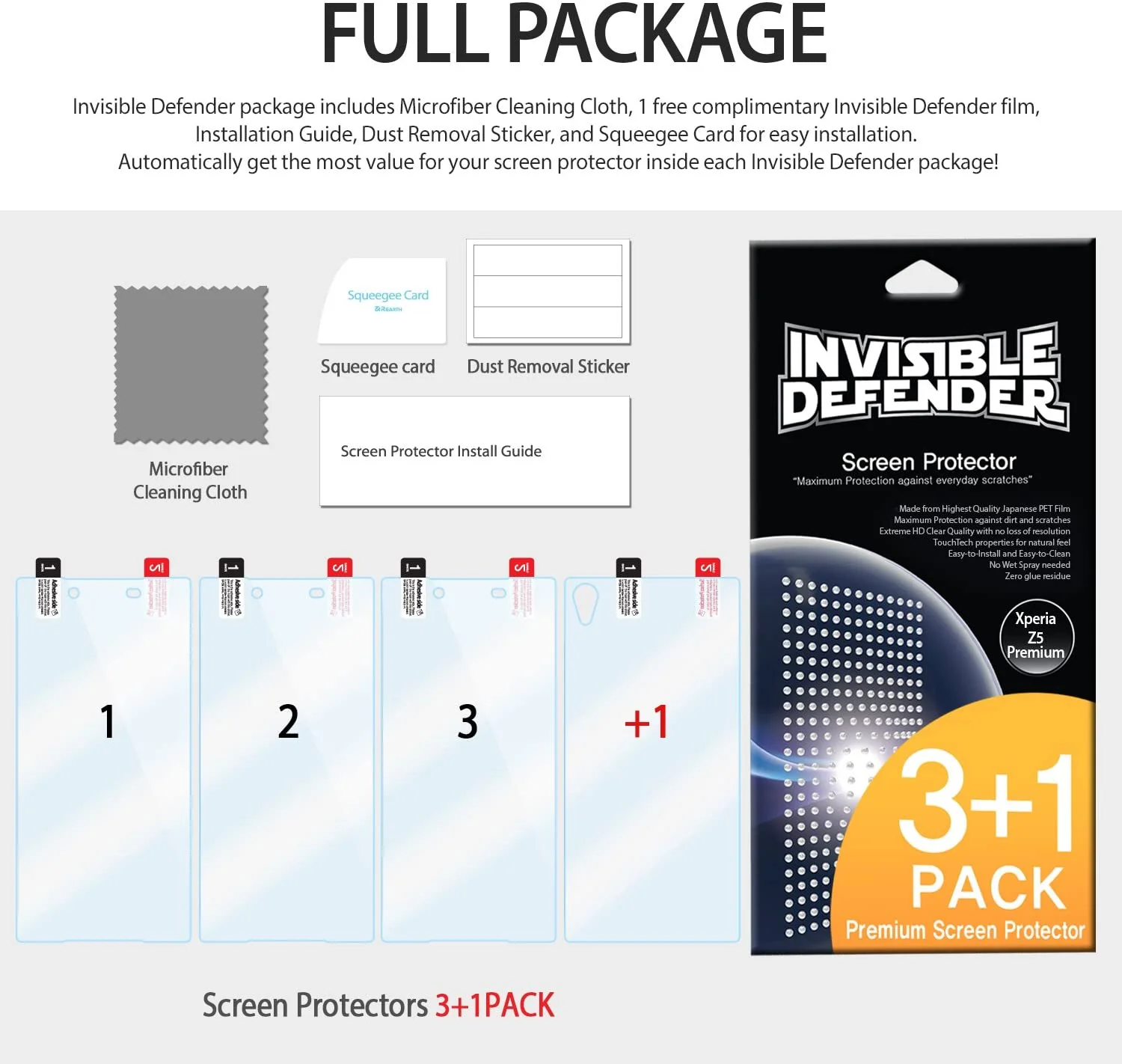 Xperia Z5 Premium Screen Protector | Invisible Defender - Image 7