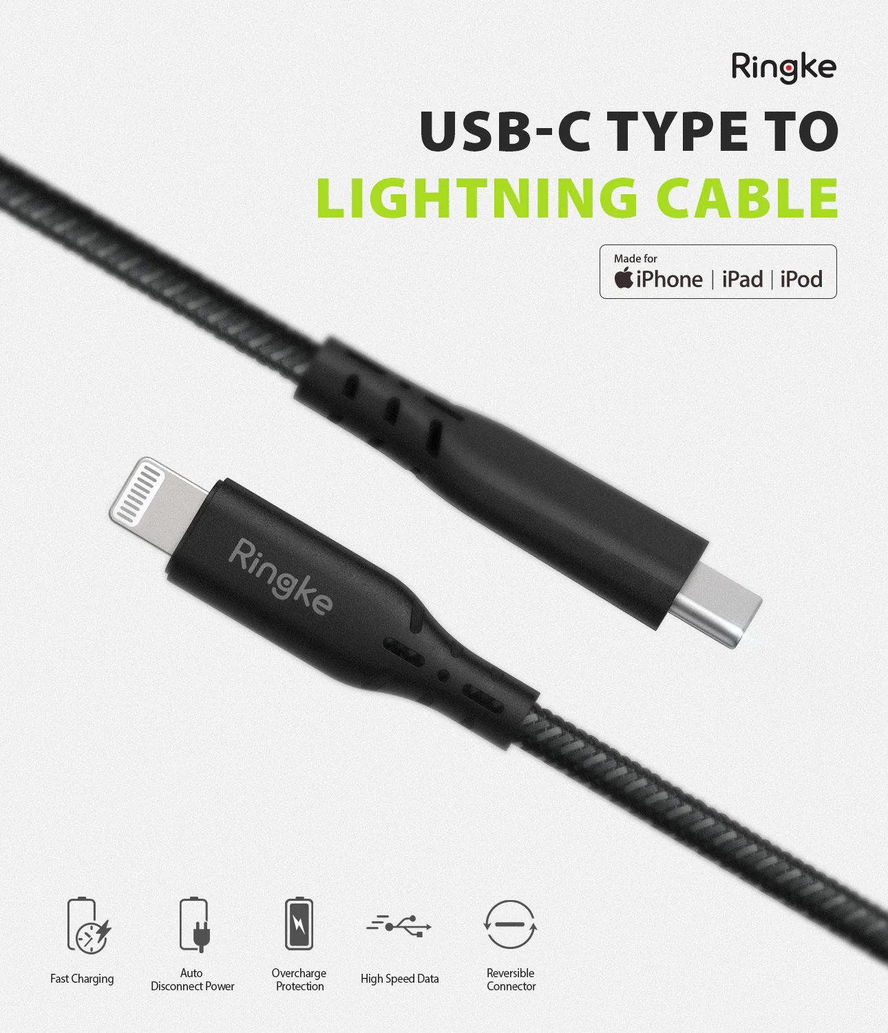 USB Type C to Lightning Cable - Image 2