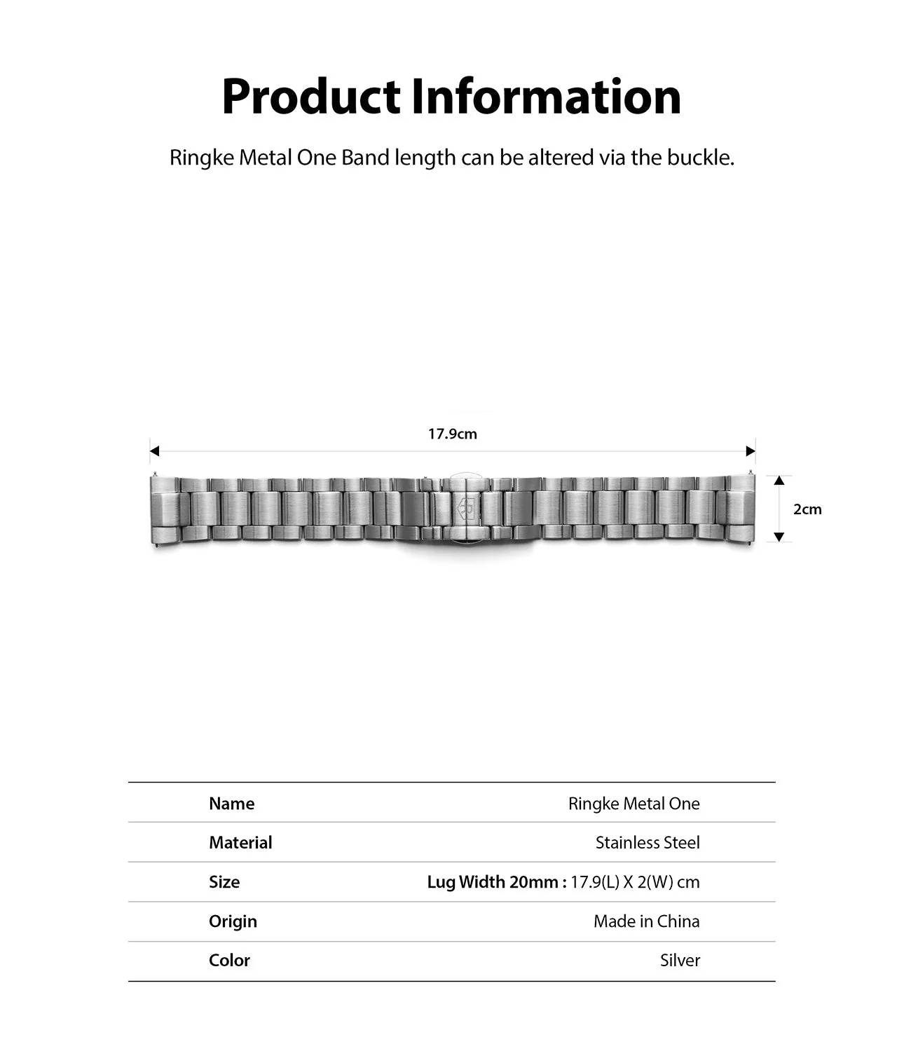 Watch Lug 20mm | Metal One Band - Image 12