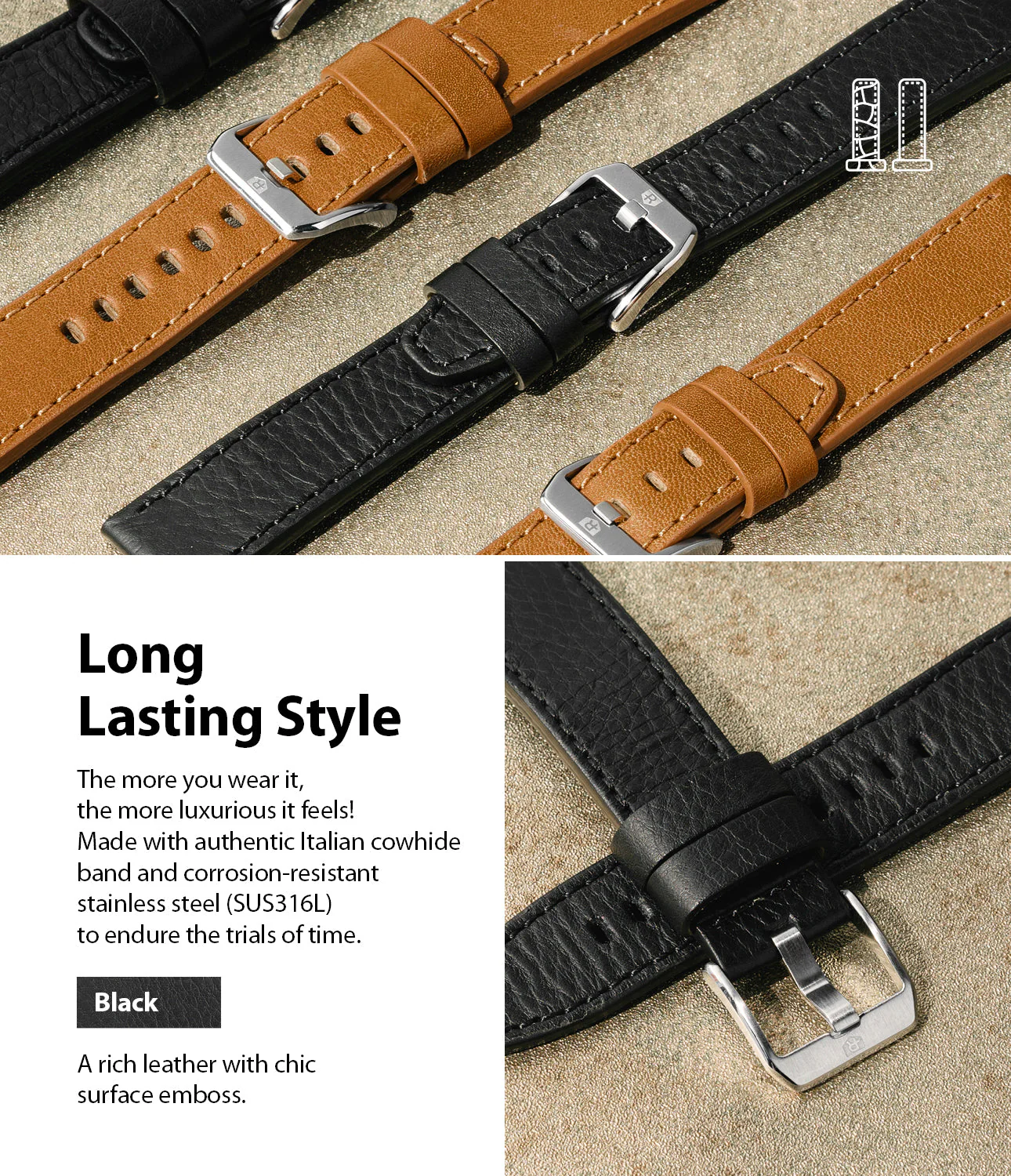 Watch Lug 22mm | Leather One Classic Band - Image 21