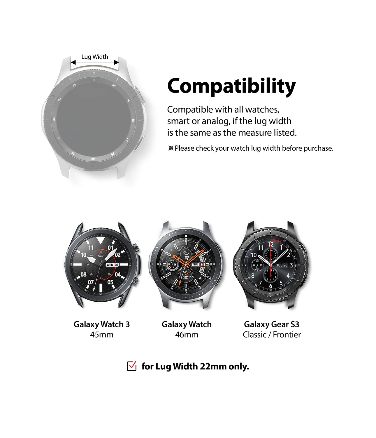 Watch Lug 22mm | Metal One Band α - Silver - Image 3