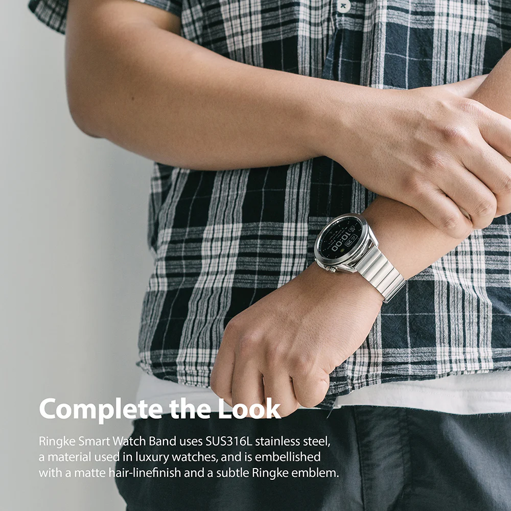 Watch Lug 22mm | Metal One Band α - Silver - Image 5