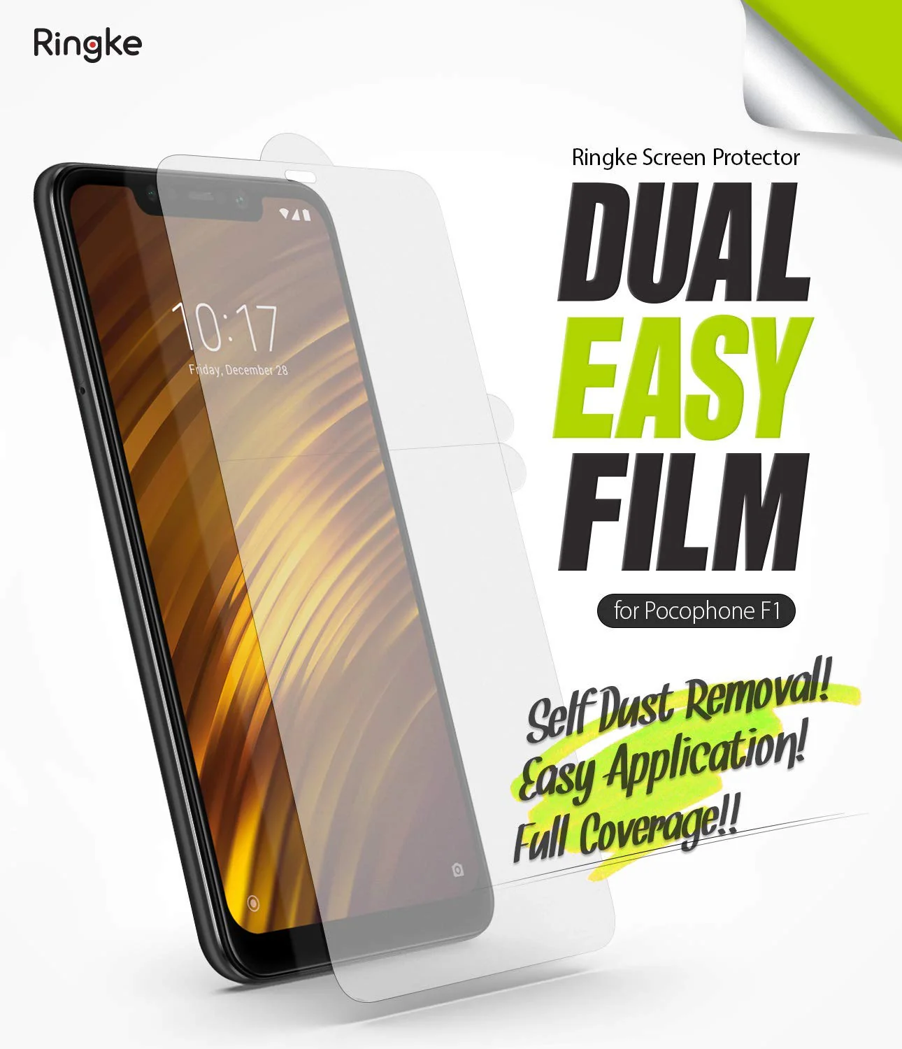 Pocophone F1 Screen Protector | Dual Easy Film - Image 2