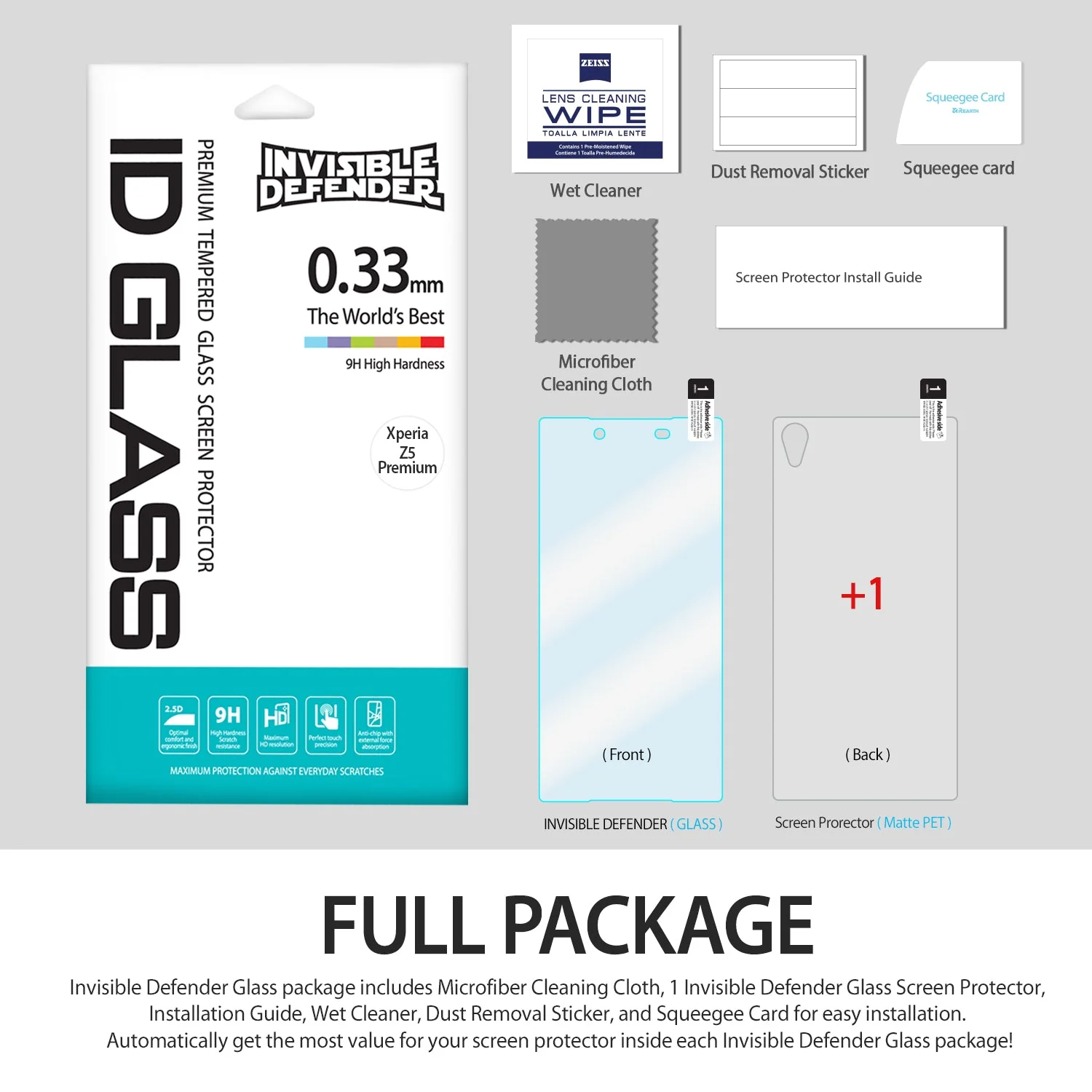 Xperia Z5 Premium Screen Protector | Invisible Defender Glass - Image 8